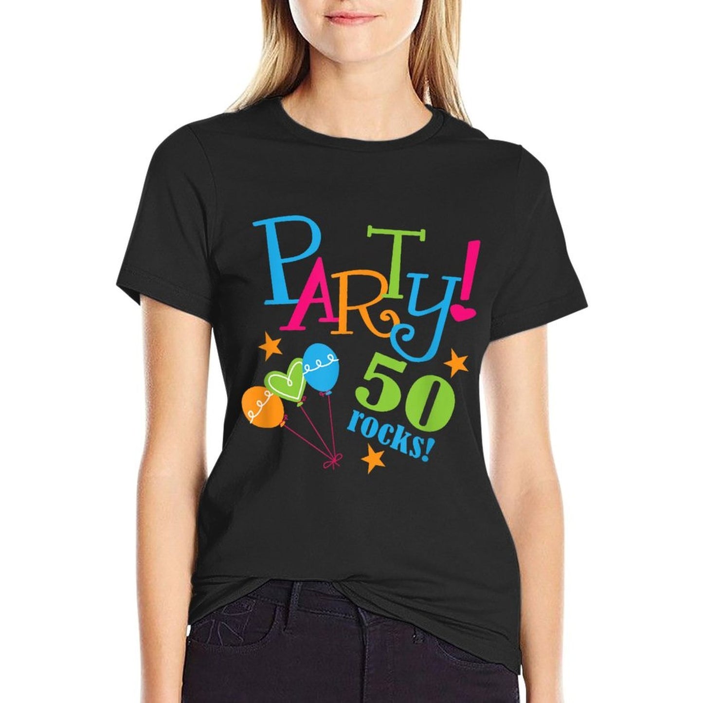 50th Birthday Funny 50 Rocks Party Photo Vintage-inspired T-Shirt