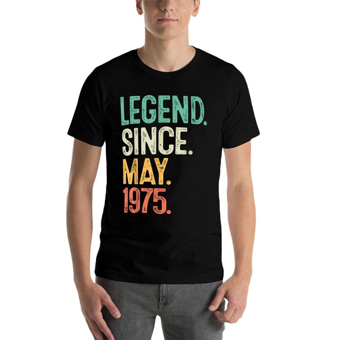 50 Years Old Gifts Legend May 1975 50th Birthday Men Women Breathable T-Shirt