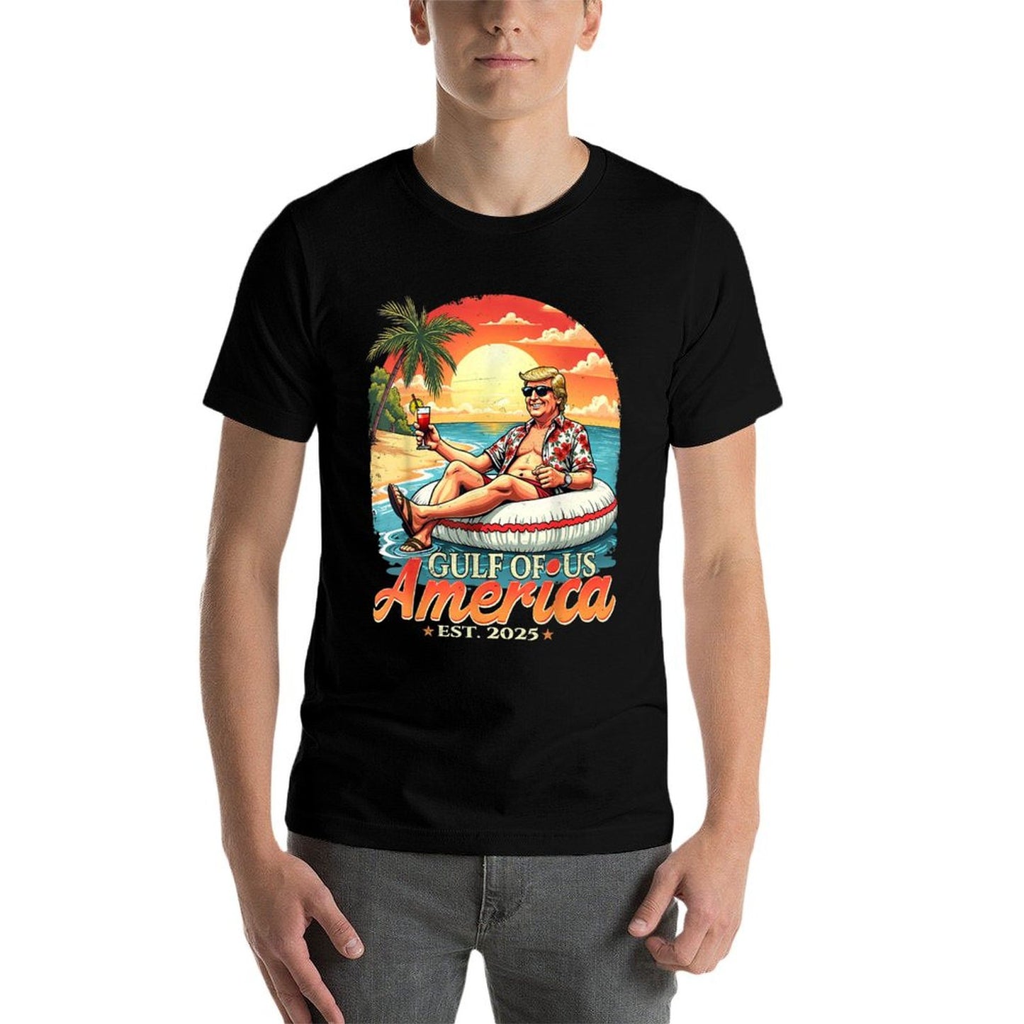 Vintage Funny Trump America's Gulf Trump Merchandise Quick-drying T-Shirt
