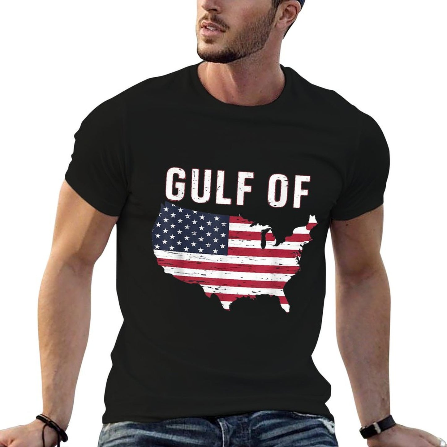 Gulf of United States of America USA Flag Durable T-Shirt