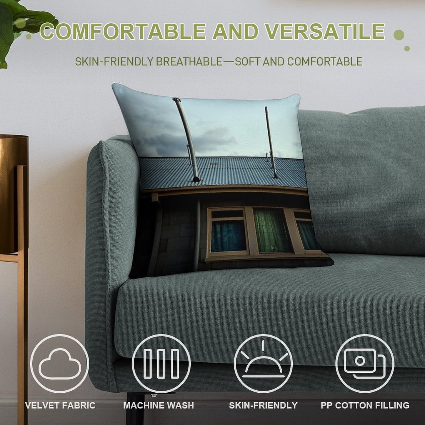 Home Sweet Home Soft Easy Maintenance Throw Pillow