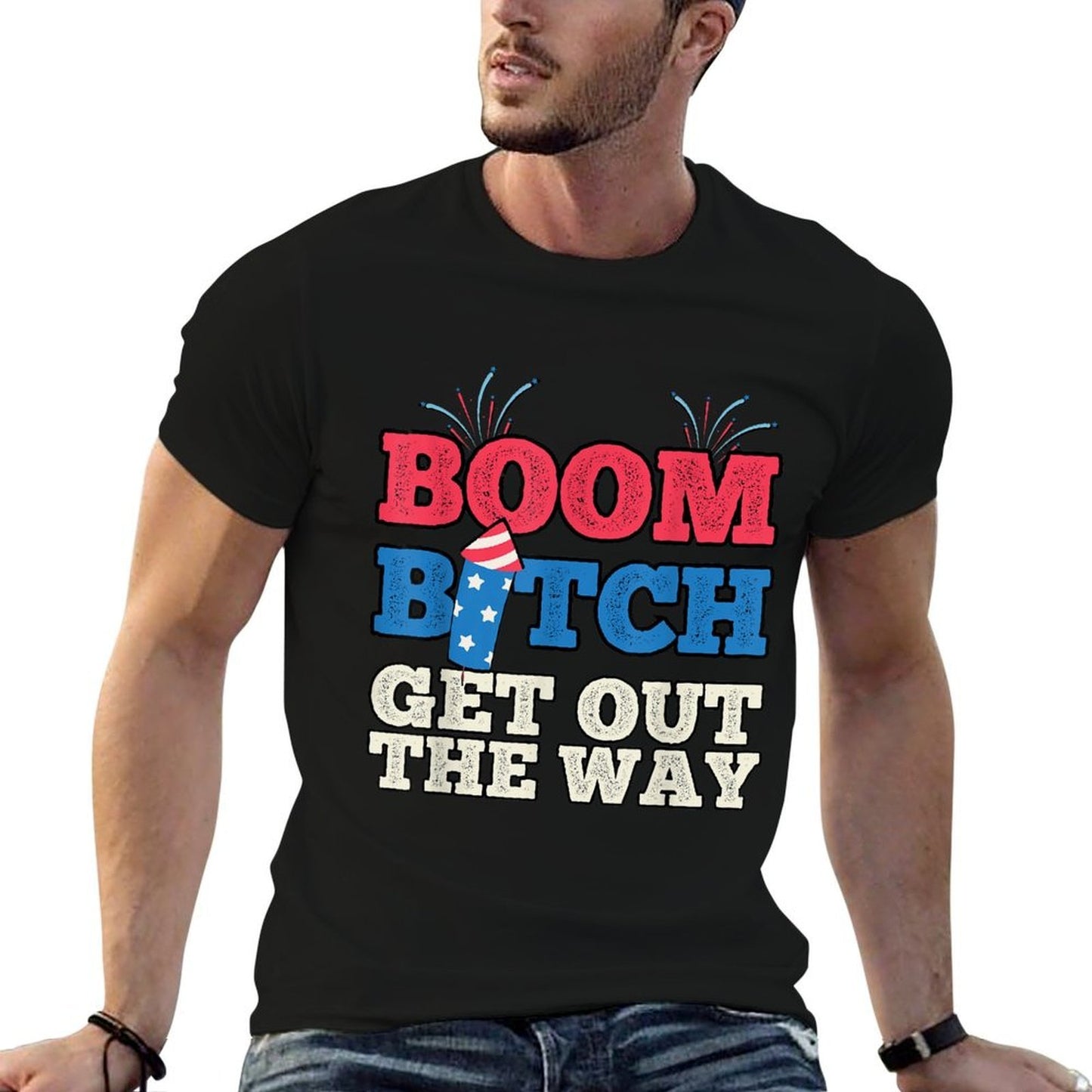 Fireworks Firing System Director Funny Boom 4th of July Trendy Pattern T-Shirt