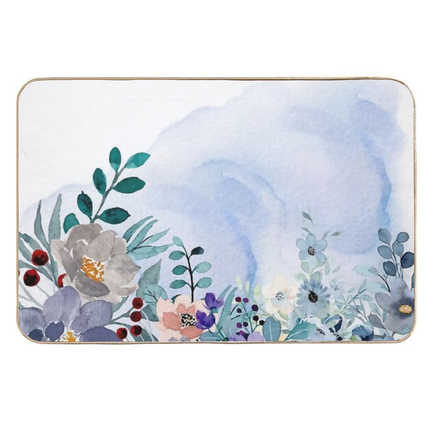 A Beautiful Wildflowers Odorless Bath Mat