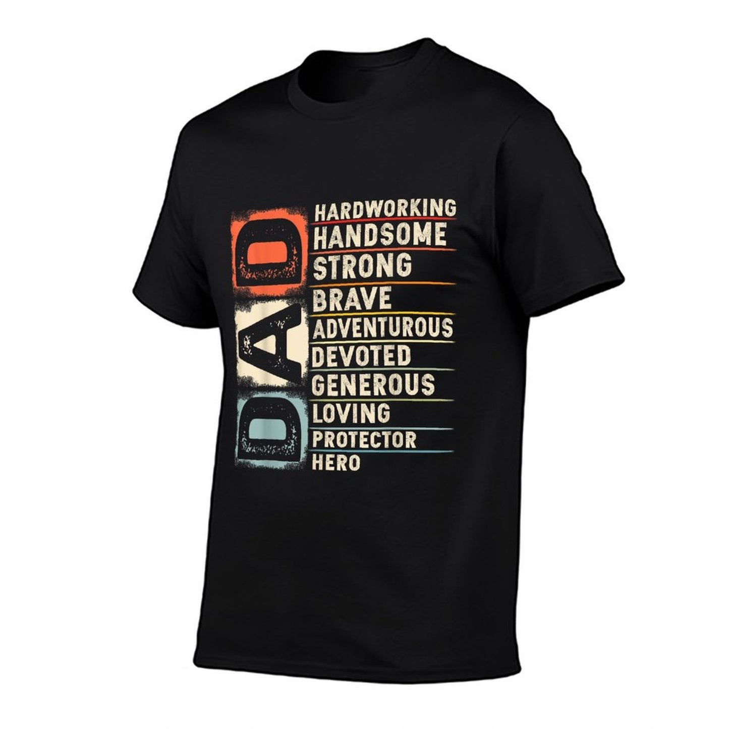 Vintage Funny Definition of Dad Retro Meme Joke Father's Day Ribbed Collar T-Shirt