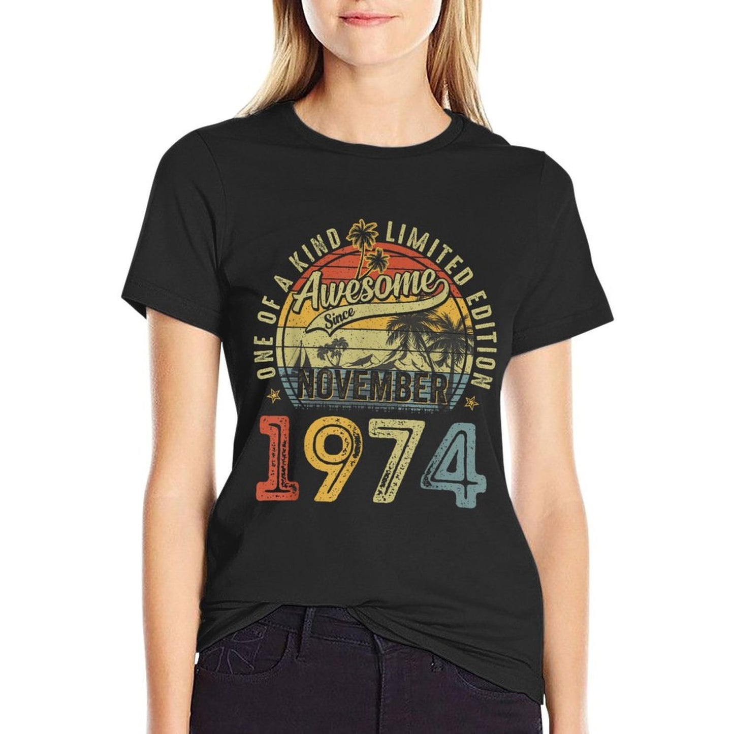 50 Years Old Vintage November 1974 Retro 50th Birthday Men Moisture-wicking T-Shirt
