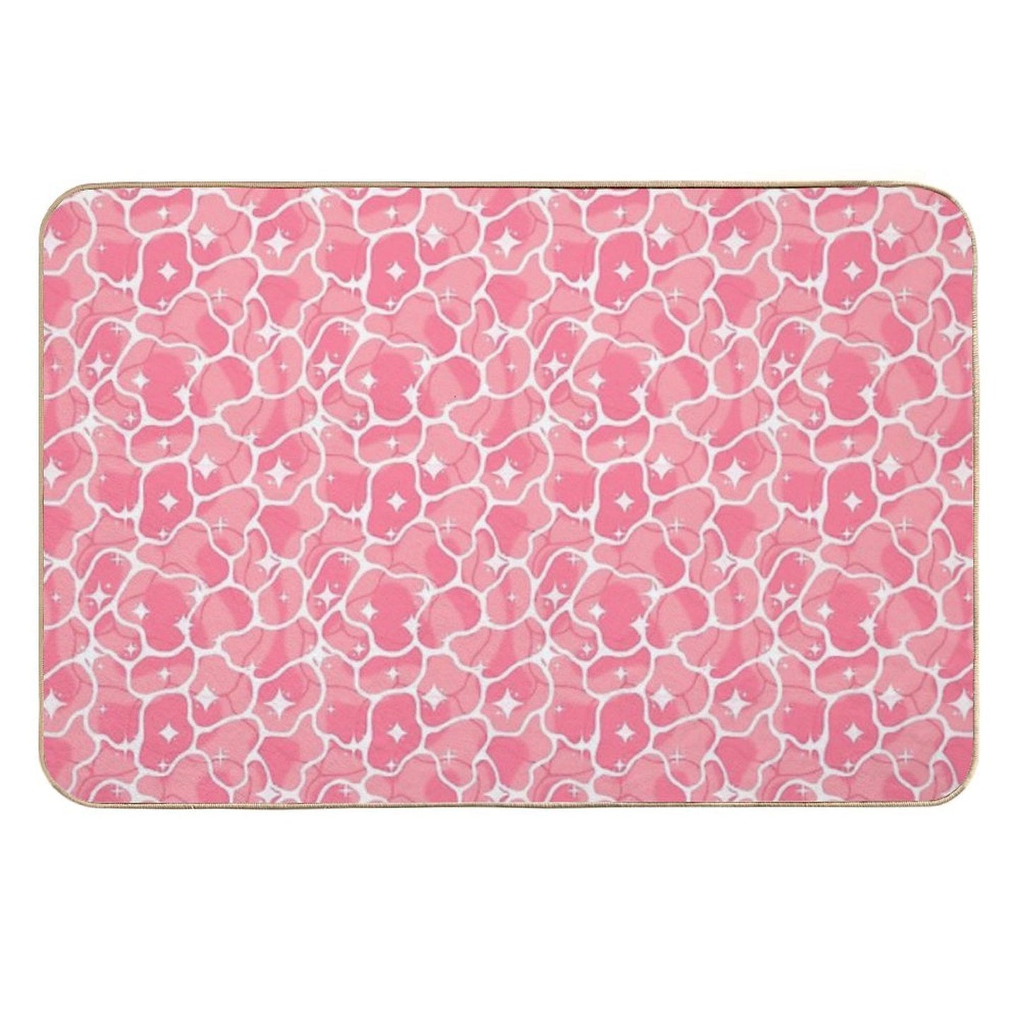 Pink Sparkly Anime Water Odorless Bath Mat