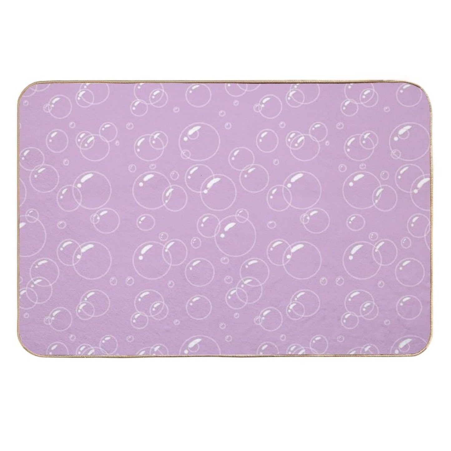 Pink Bubble Pattern Dirt-Trapping Bath Mat