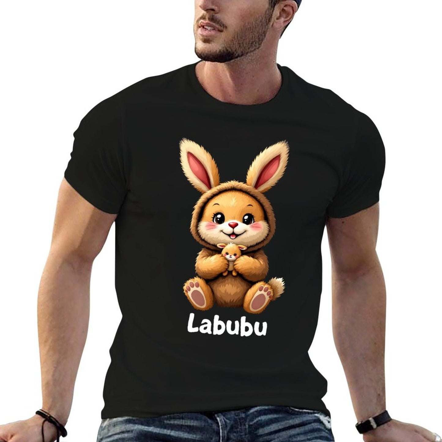Labubu Cute Funny Monsters Brown Labubu Odor-resistant T-Shirt