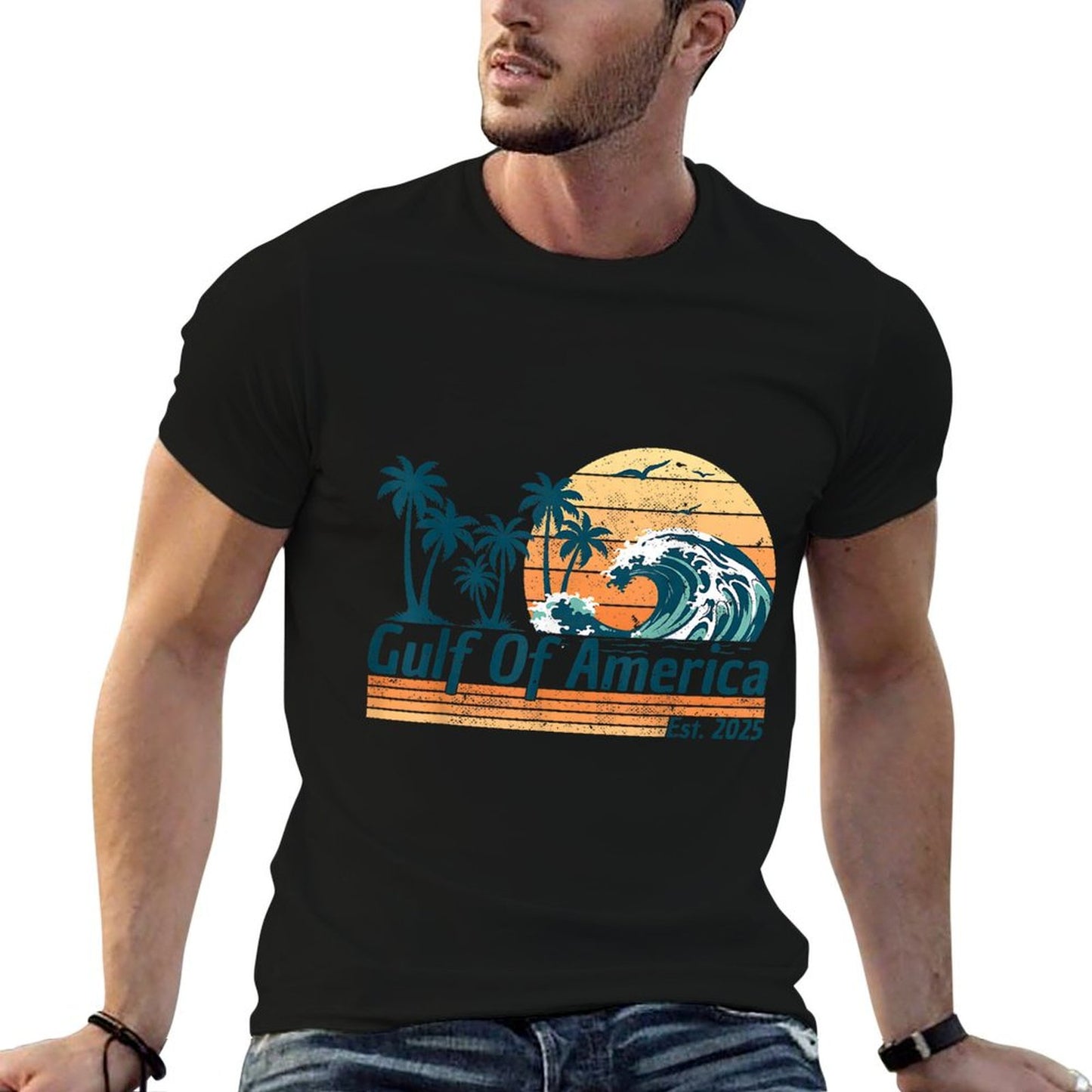 Gulf of US America Shirt Retro Golf of US America Shirt Wrinkle-resistant T-Shirt