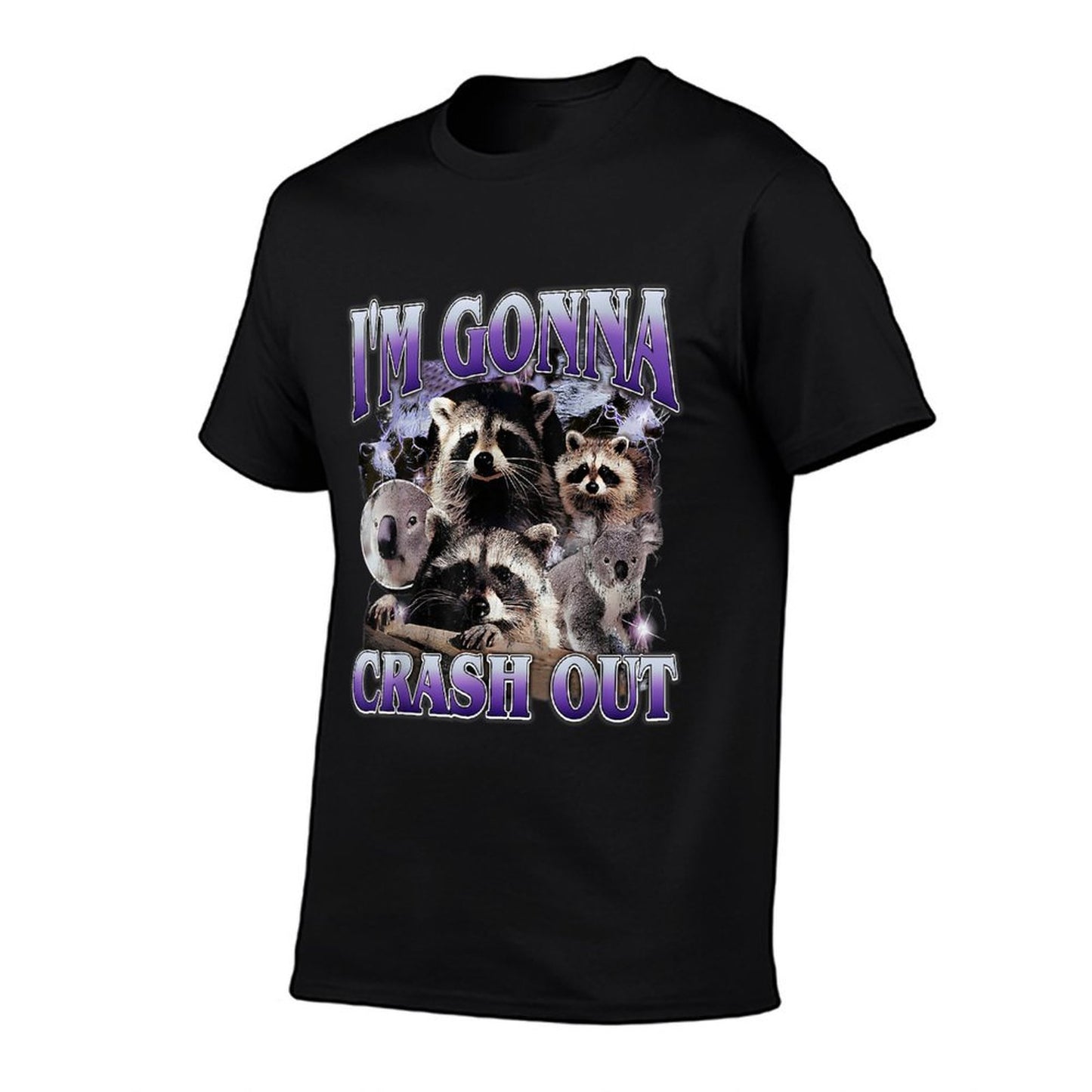 Im Gonna Crash Out Funny Meme Racoon Humorous Sarcastic Summer-ready Fabric T-Shirt
