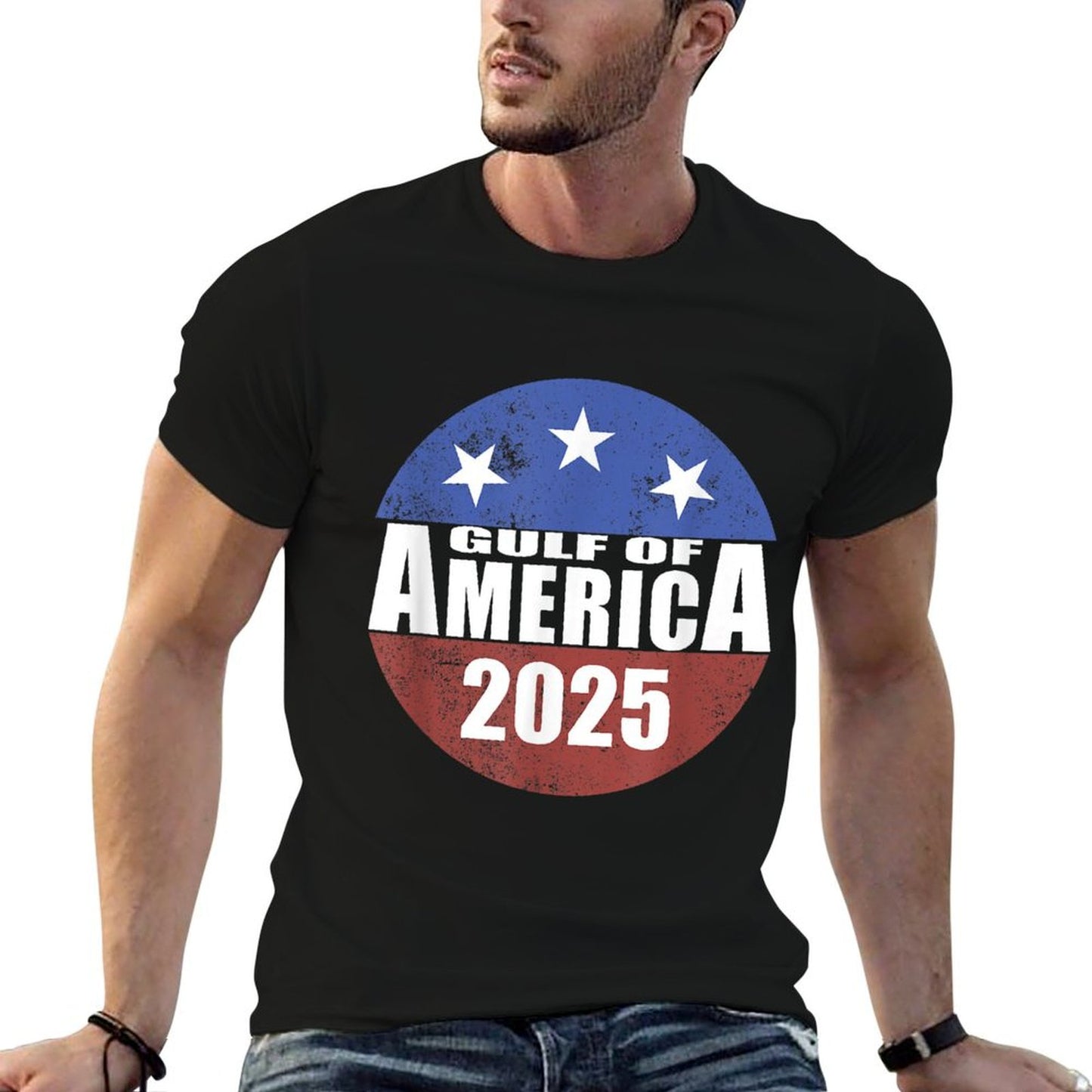 Gulf Of USA America 2025 Gulf of US America Heathered Texture T-Shirt