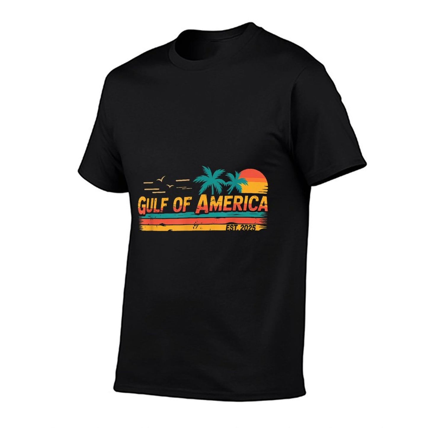 Vintage Gulf Of Us America Retro Sunset Gulf Of Us America Lightweight T-Shirt
