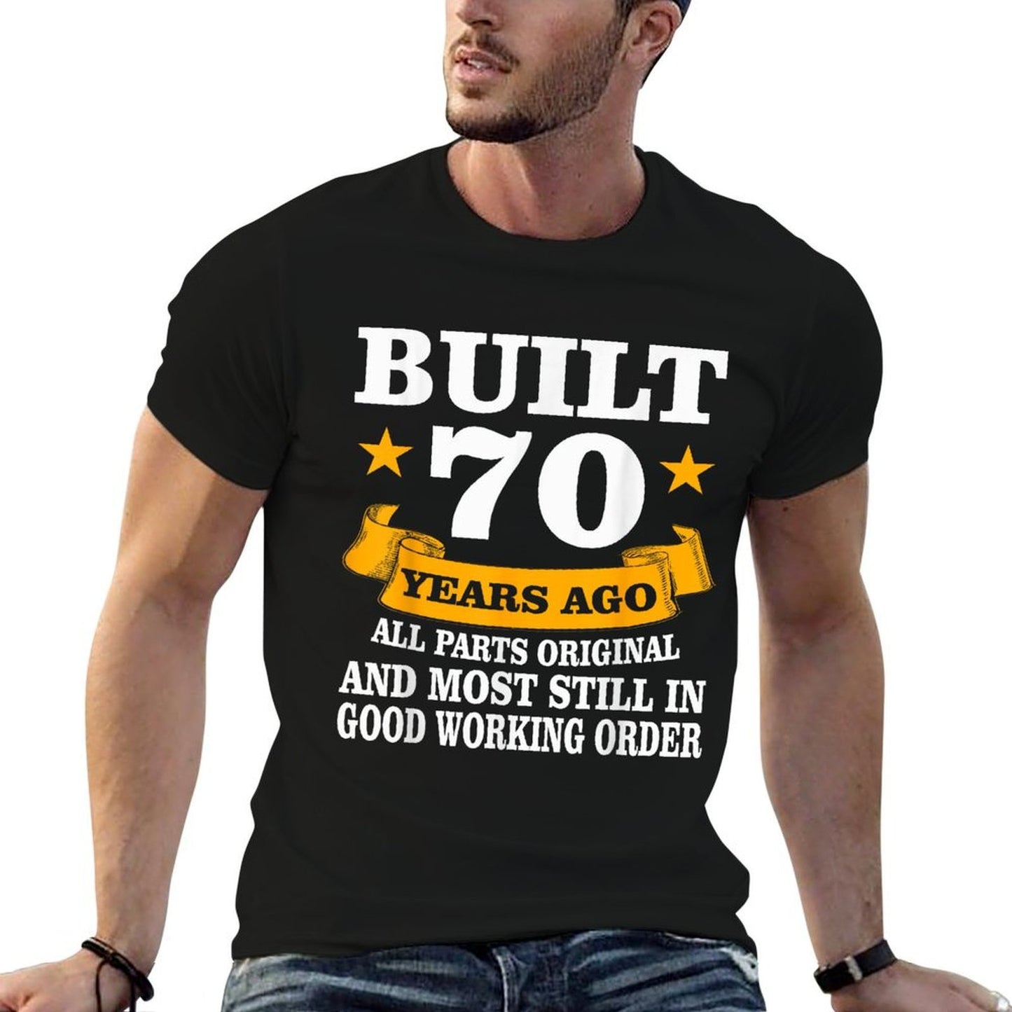 Vintage Built 70 Years Ago All Parts Original 70th Birthday Versatile T-Shirt
