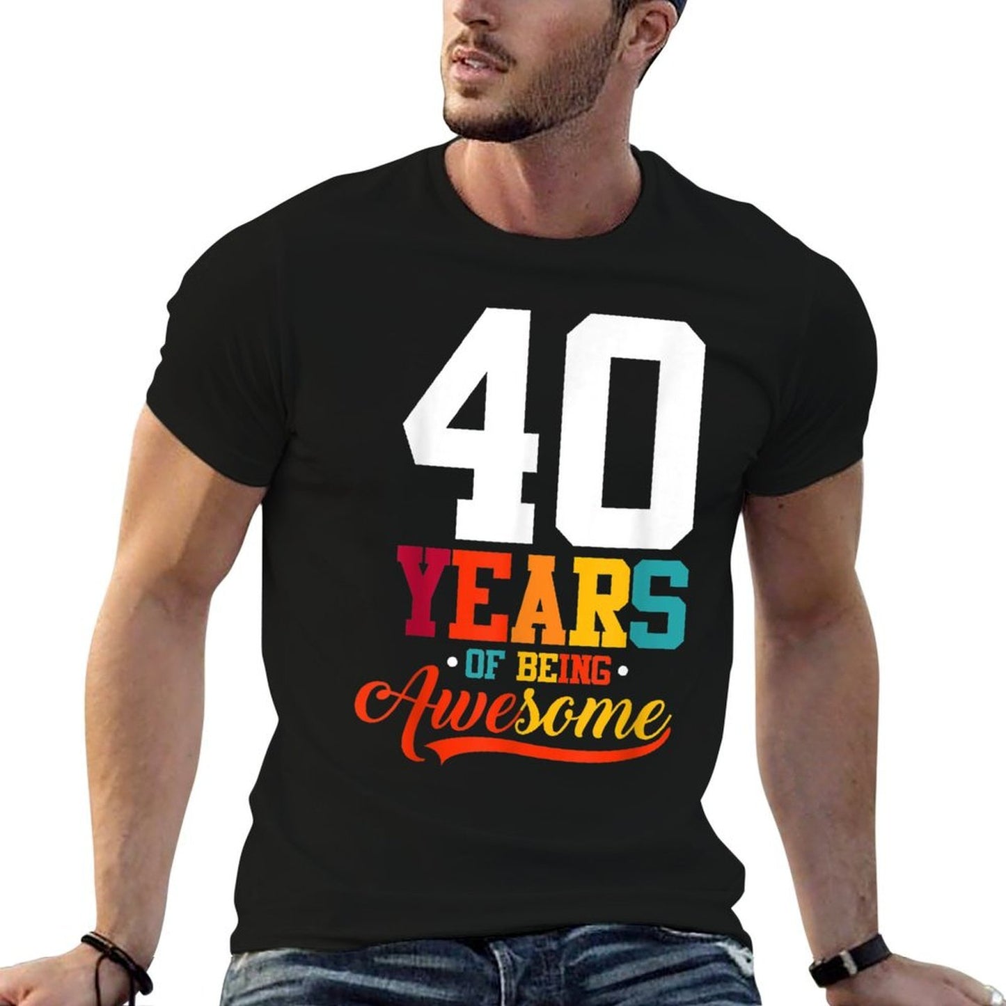 40 Years Of Being Awesome Gifts 40 Years Old 40th Birthday Versatile T-Shirt