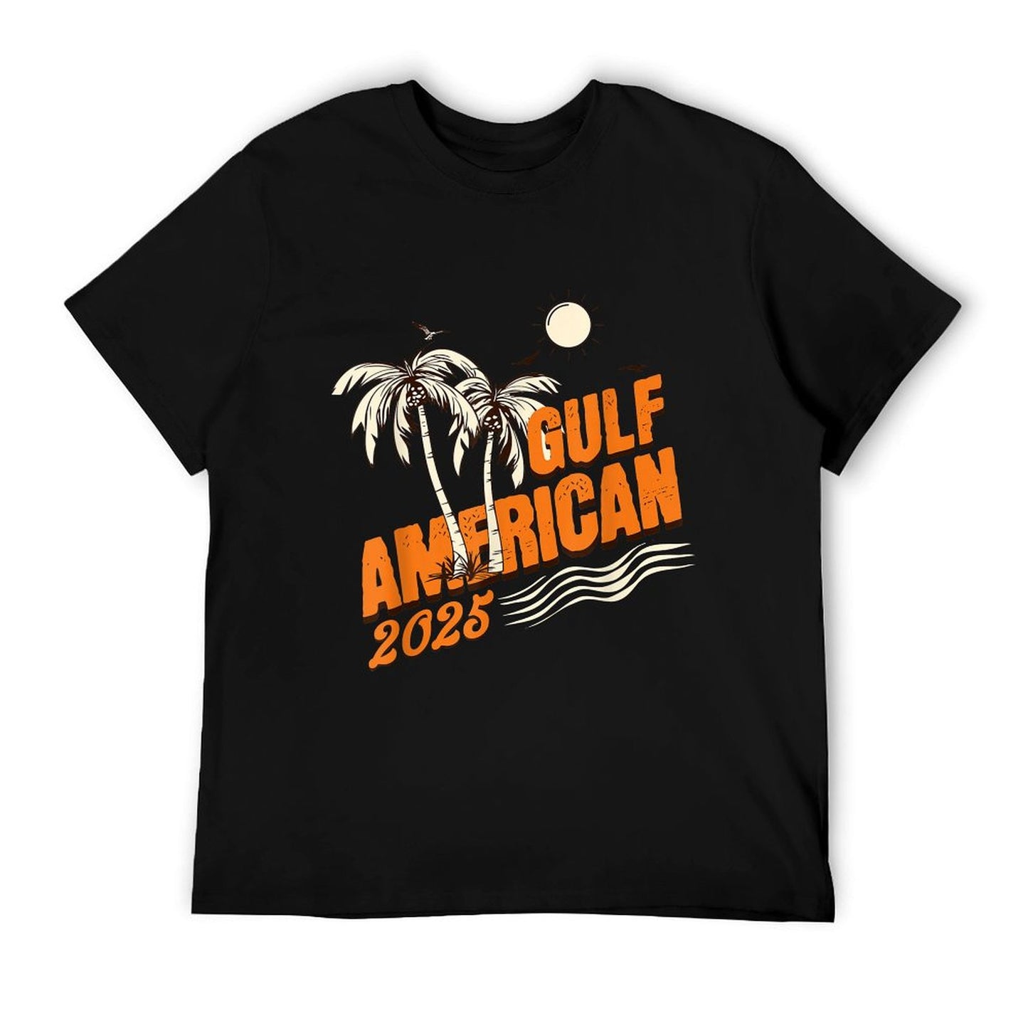 Retro Vintage Gulf Of US American Flag America 2025 Durable T-Shirt