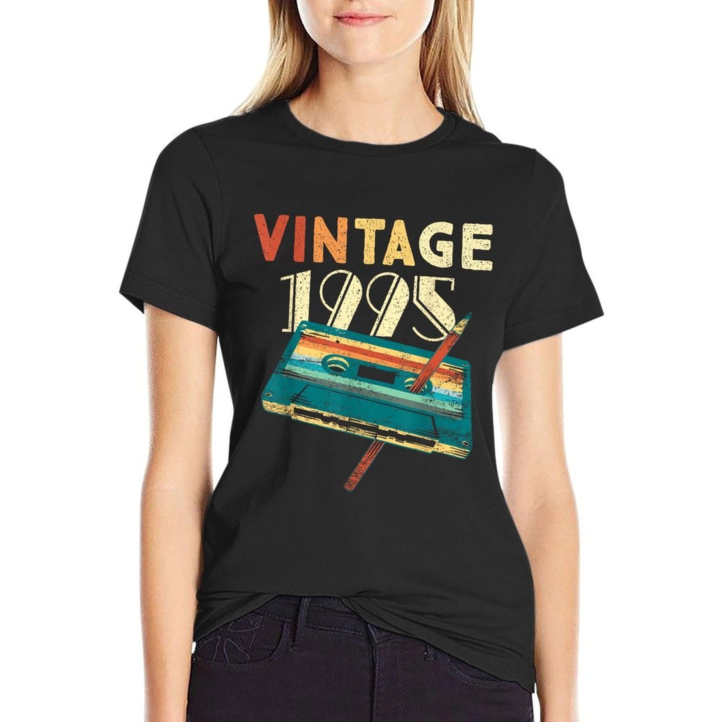 30 Years Old Gifts Vintage 1995 Music Cassette 30th Birthday Relaxed-fit T-Shirt