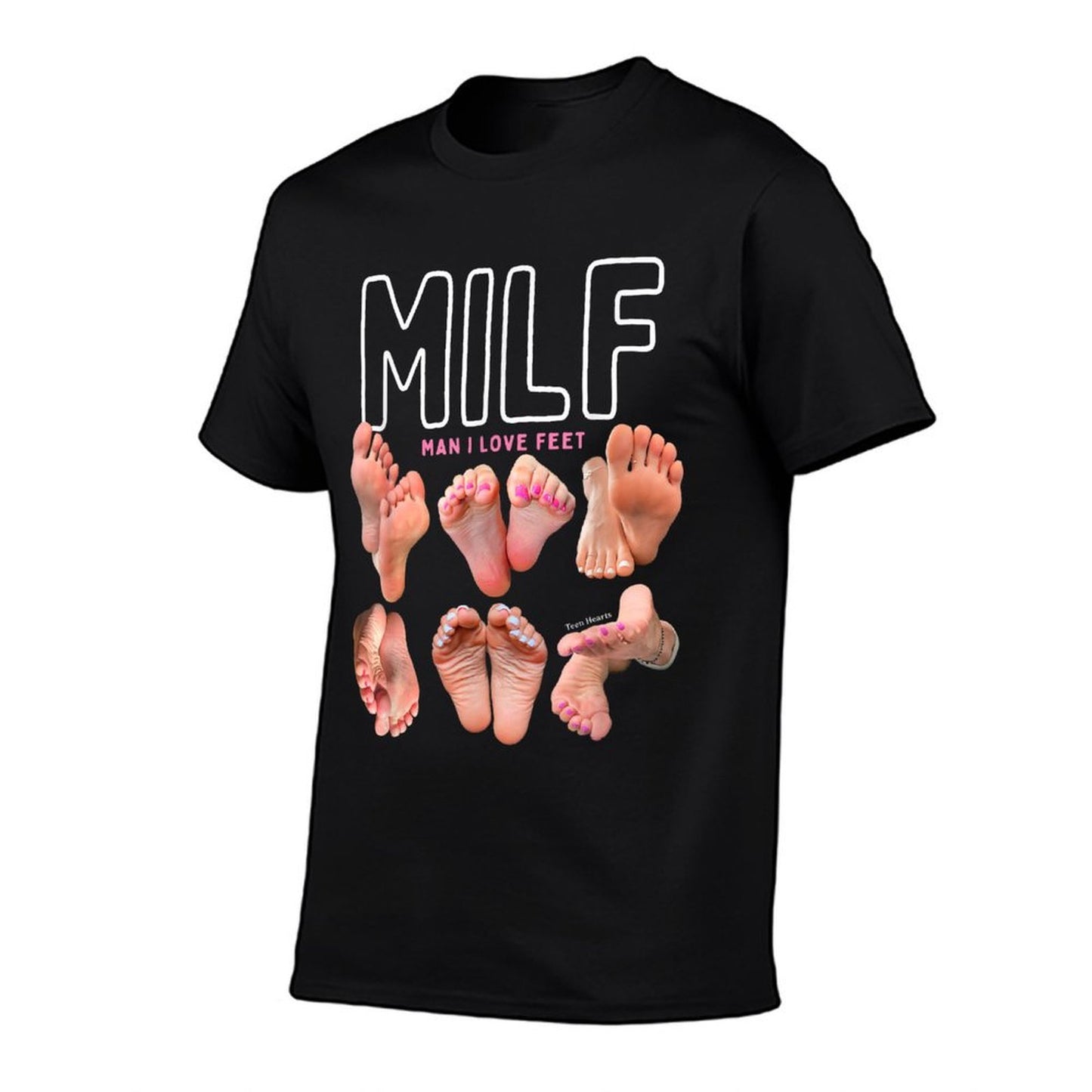 MILF Man I Love Feet Funny Graphic Sarcastic Relaxed-fit T-Shirt