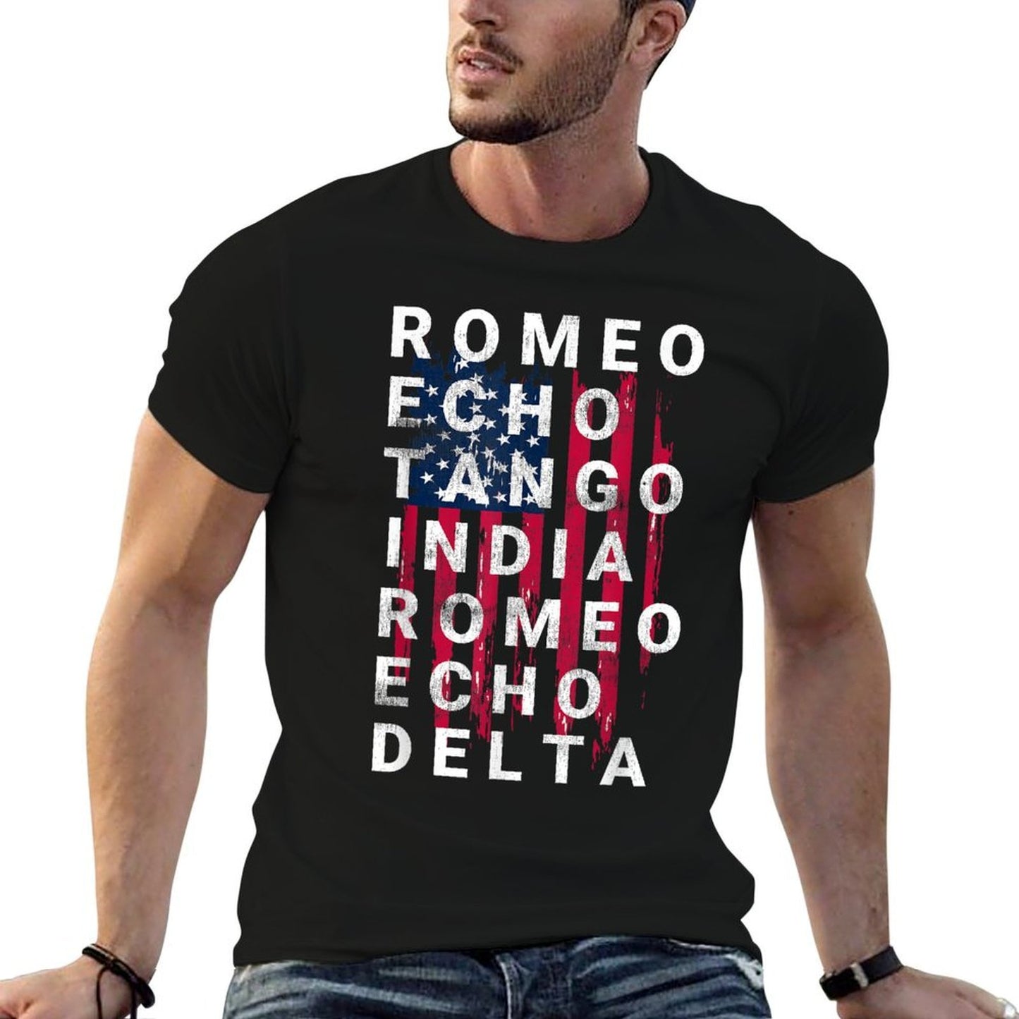 US Army Retired T Phonetic Military Alphabet Gift Relaxed-fit T-Shirt