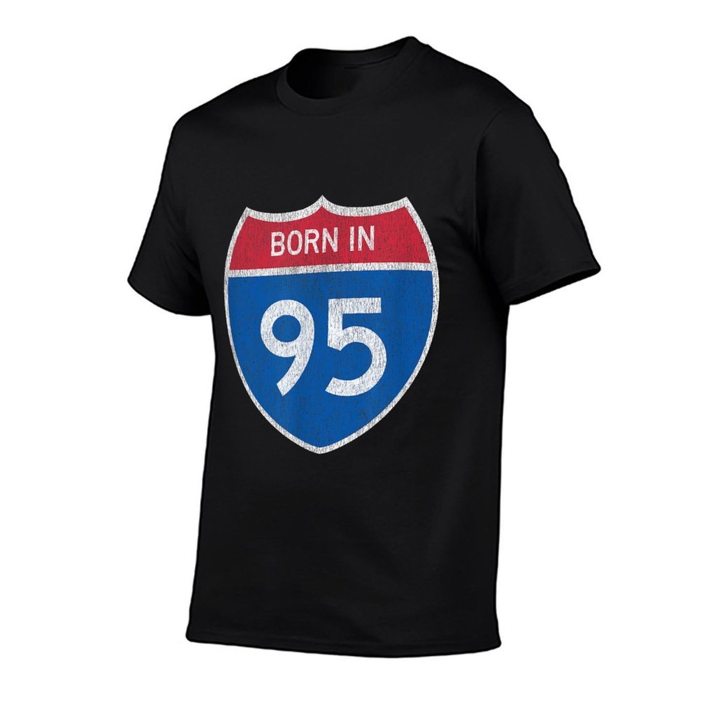 30 Year Old Car Road Sign 1995 30th Birthday Heathered Texture T-Shirt