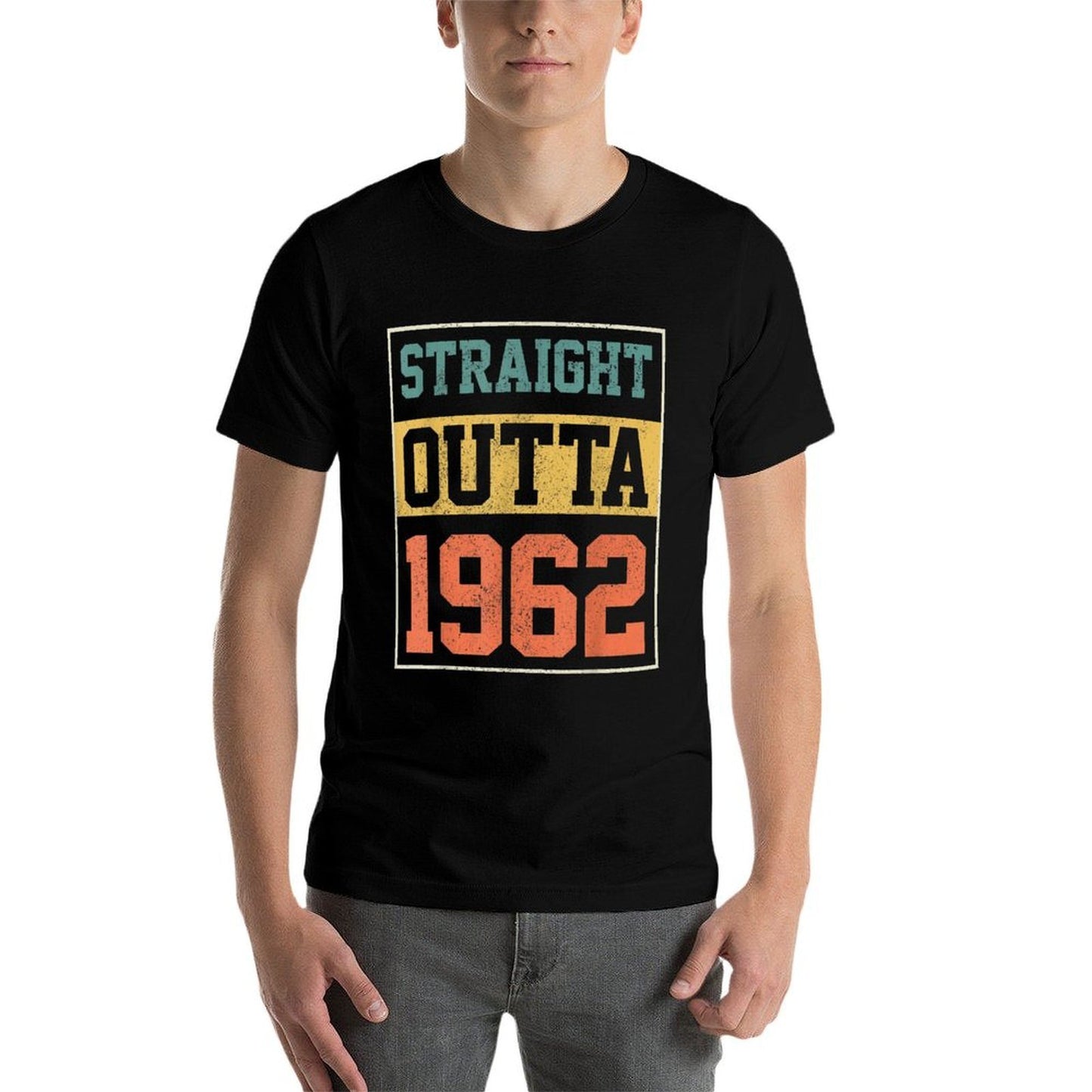 Straight Outta 1962 Men Women Vintage 60th Birthday Trendy Pattern T-Shirt