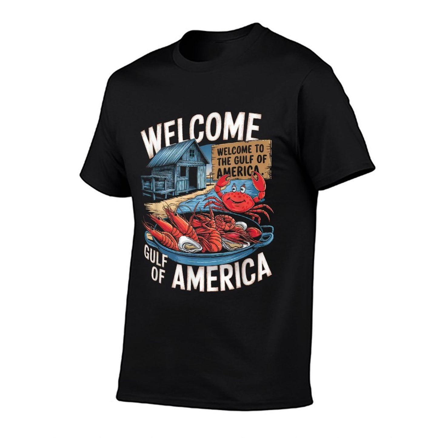 Gulf Of USA America Gift Men Women Flag Beach Stretchy T-Shirt