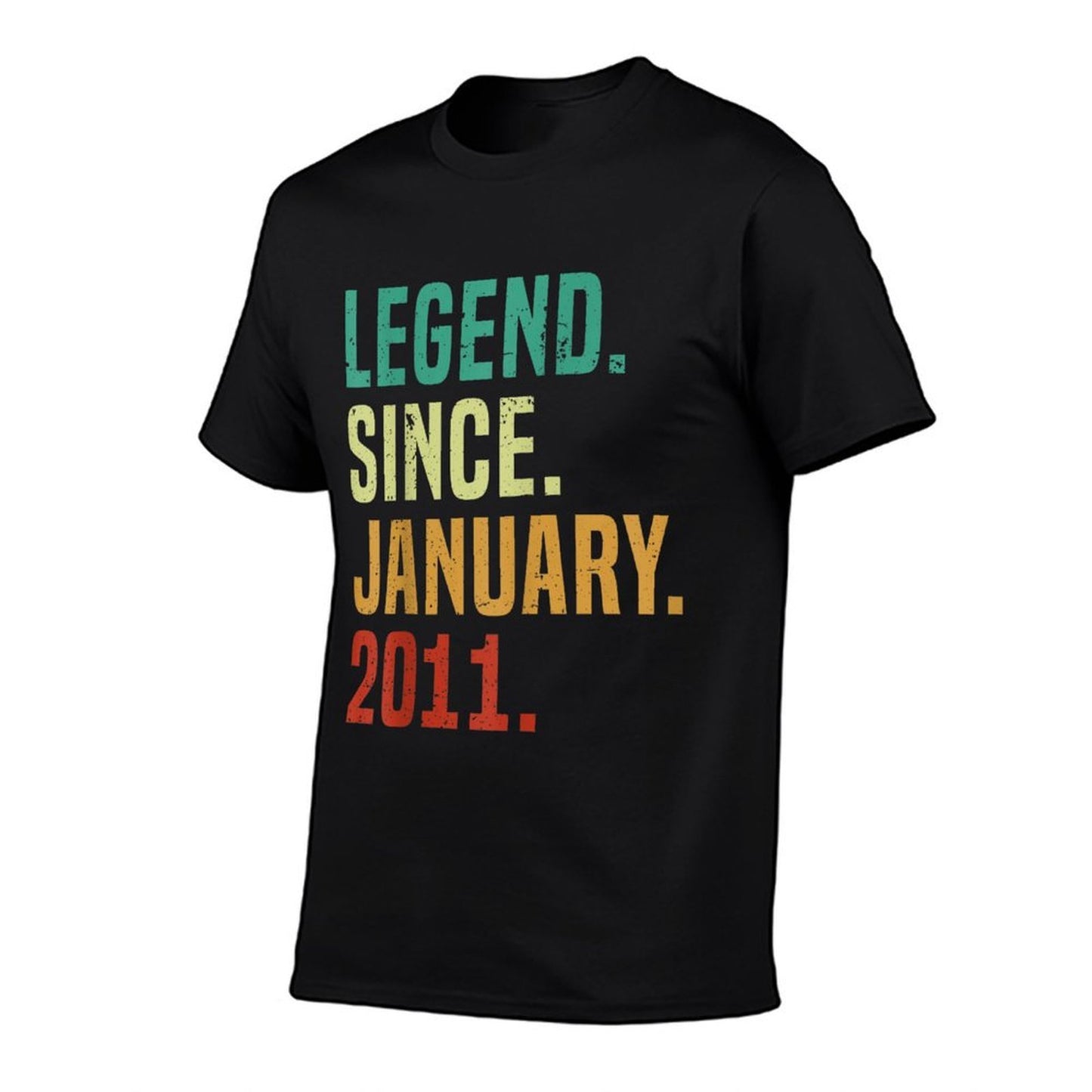 14 Years Old Legend Since January 2011 14th Birthday Polyester Blend T-Shirt