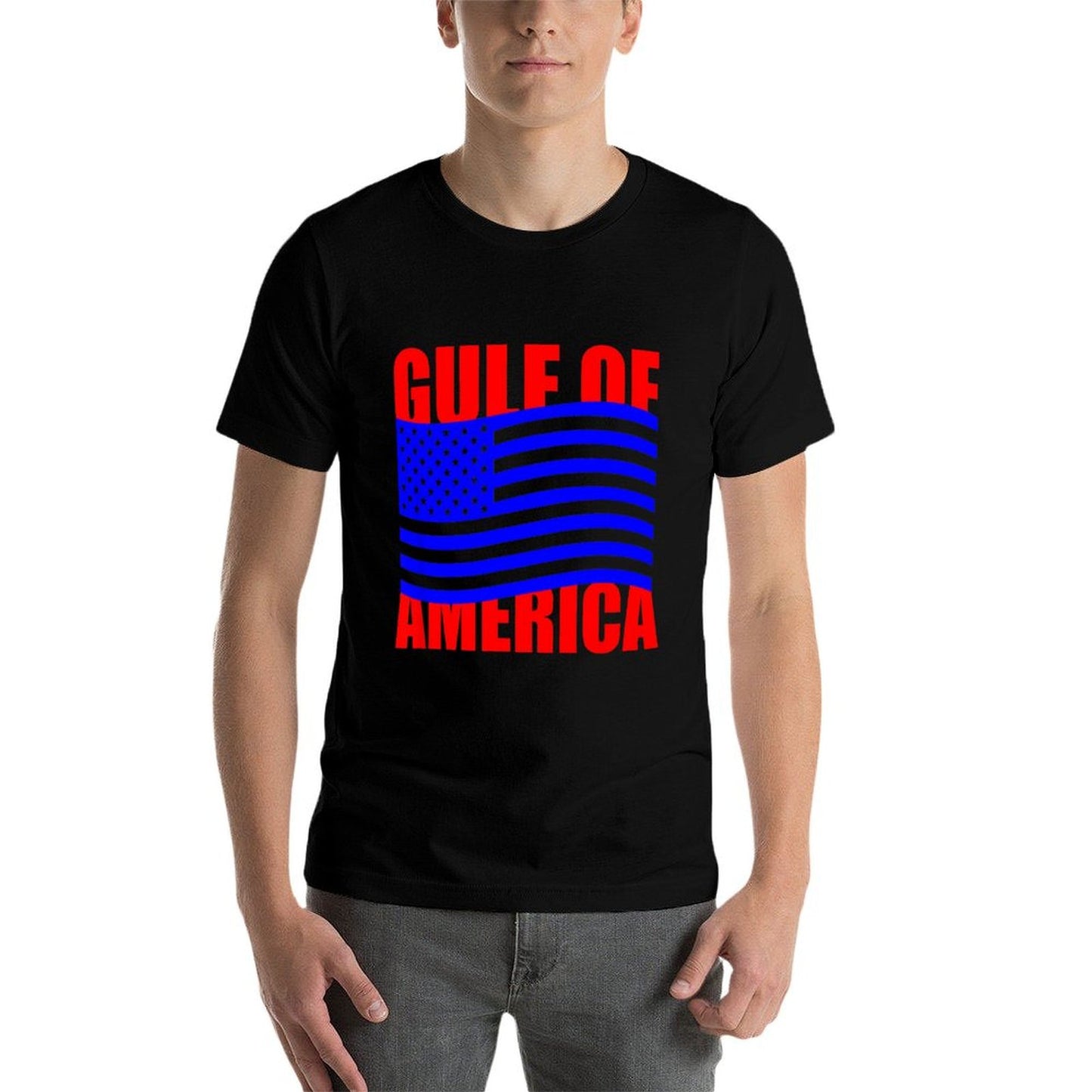 Gulf of United States of America USA Flag Lightweight T-Shirt