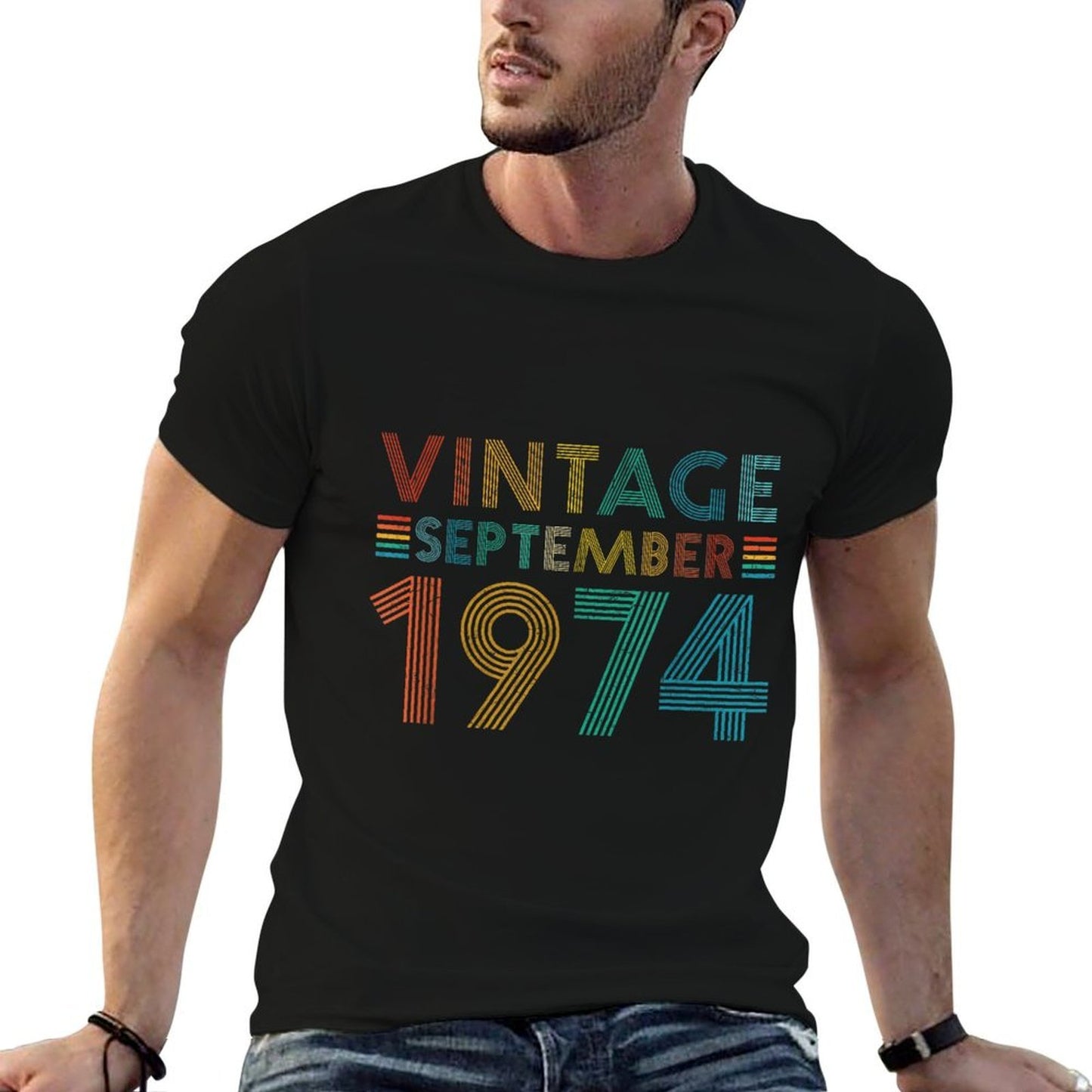 1974 Vintage September 50th Birthday Relaxed-fit T-Shirt