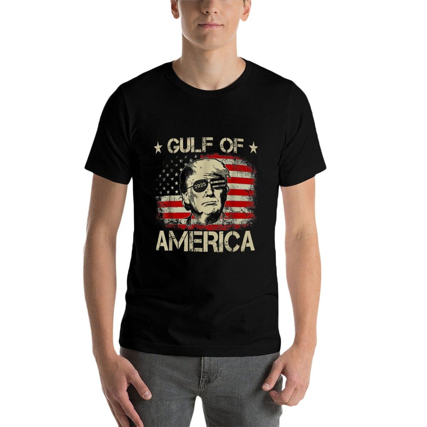 Gulf of USA America Funny American Flag Lightweight T-Shirt