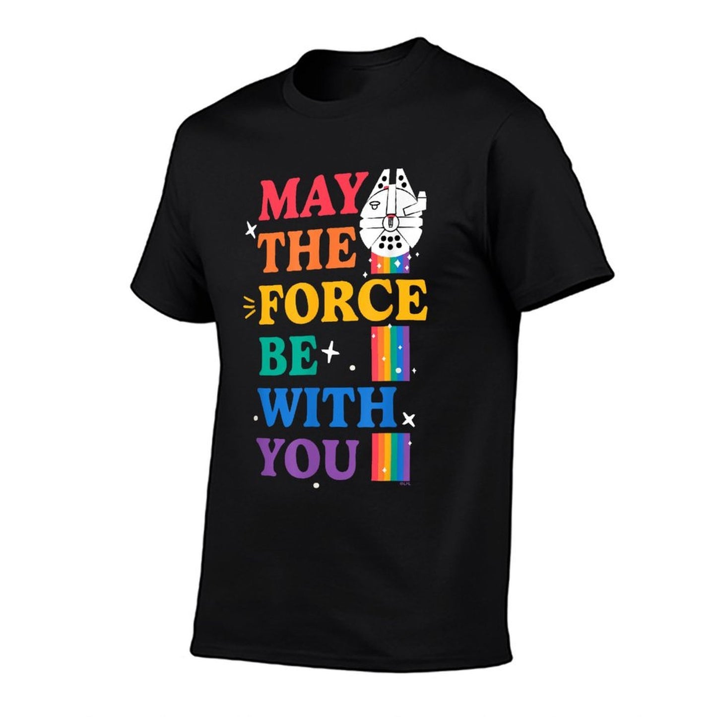 Star Wars Pride May The Force Be With You Rainbow Falcon Easy-care T-Shirt