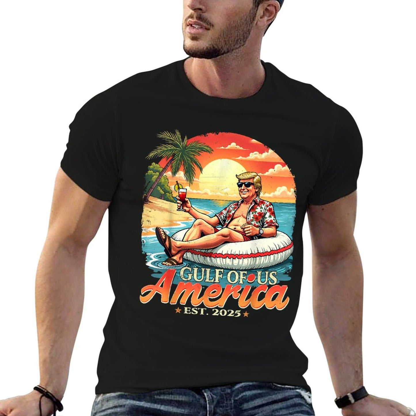 Vintage Funny Trump America's Gulf Trump Merchandise Quick-drying T-Shirt