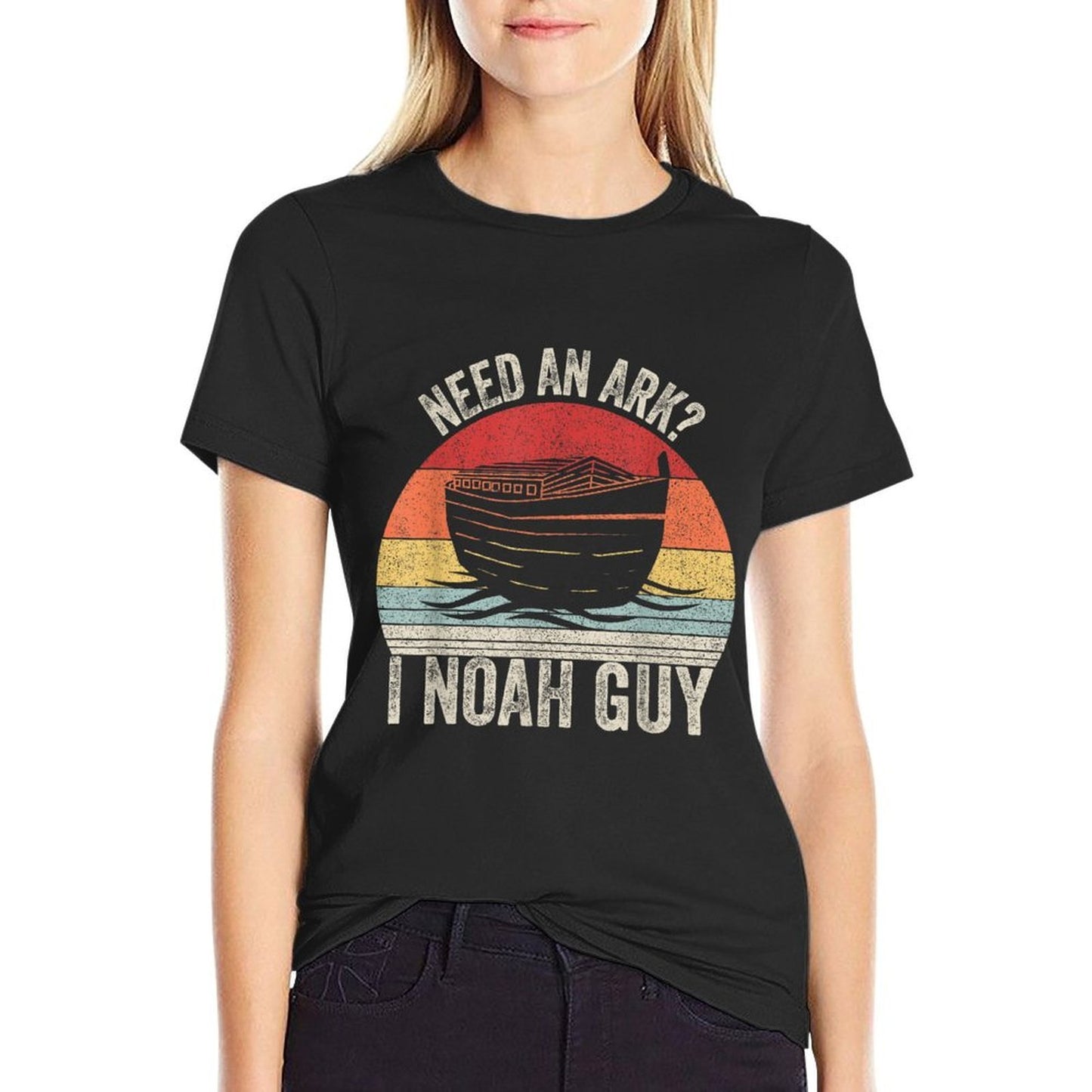 Catch Some Rays Retro Need An Ark I Noah Guy Christian Gifts Pun Funny Tagless Design T-Shirt