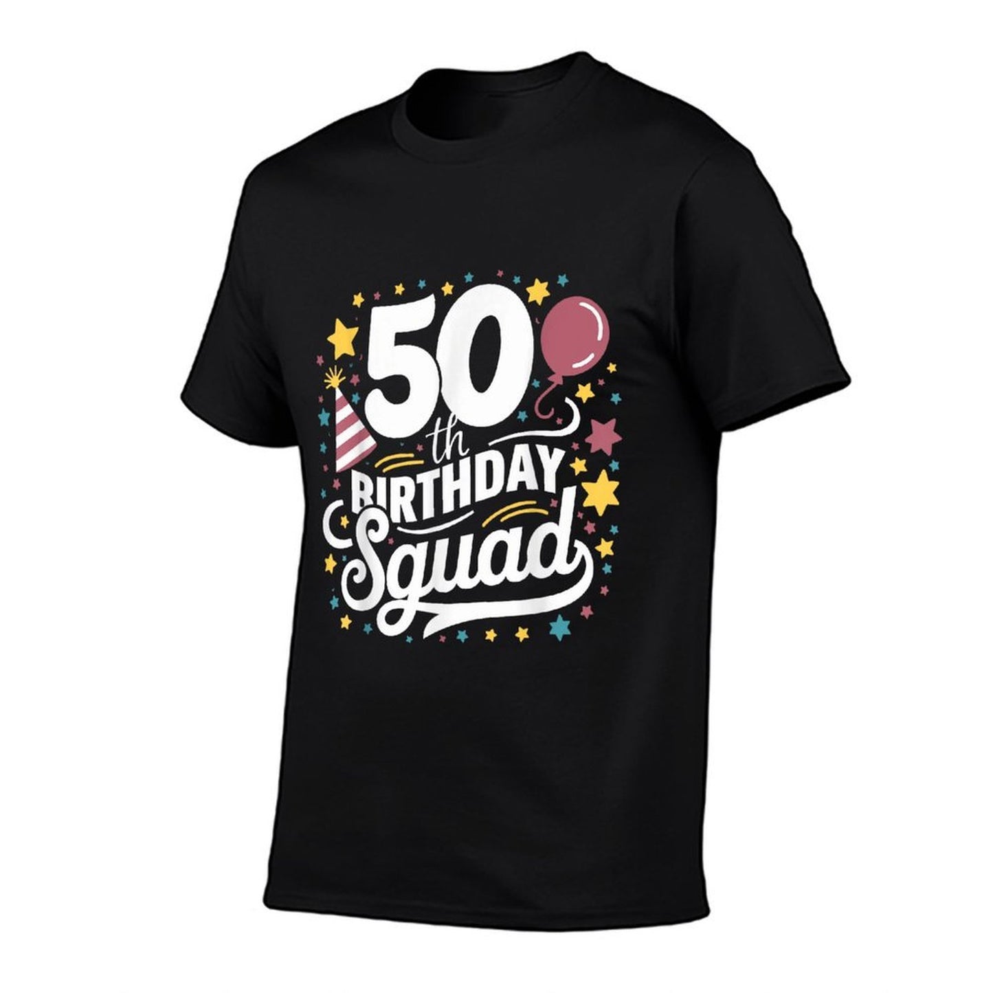 50th Birthday Squad Bday Party Family Friends Group Matching Heathered Texture T-Shirt