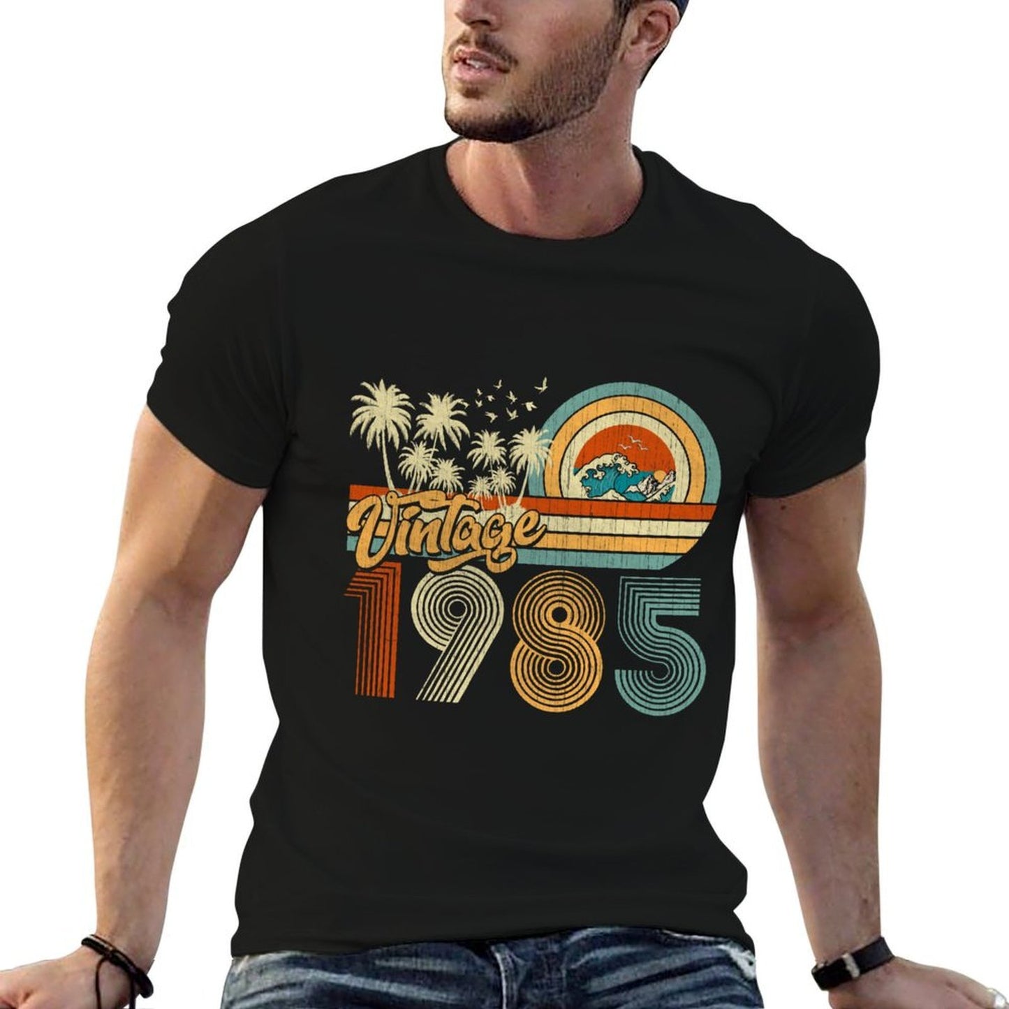 40 Year Old Vintage 1985 Retro 40th Birthday Gifts Men Women Affordable Price T-Shirt