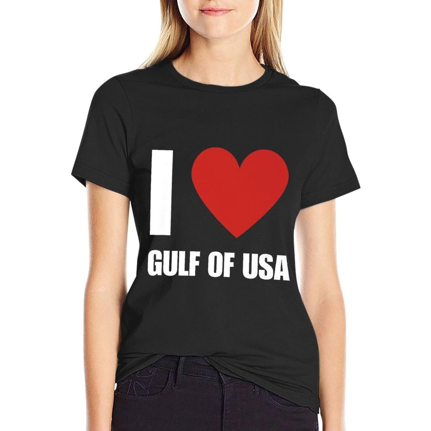 Trump America Gulf of Mexico President Trump Gulf of USA Premium Cotton T-Shirt