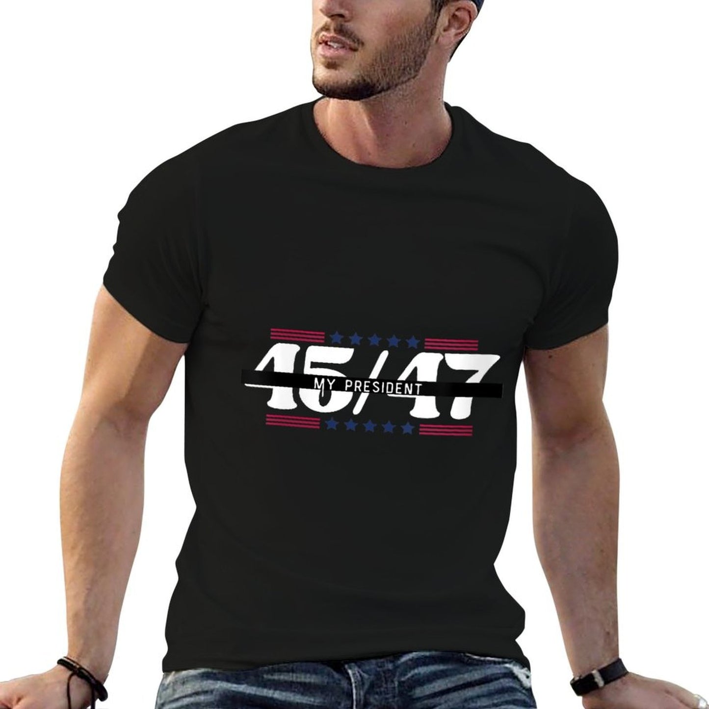 Womens 4547 My President Slim-fit Cut T-Shirt