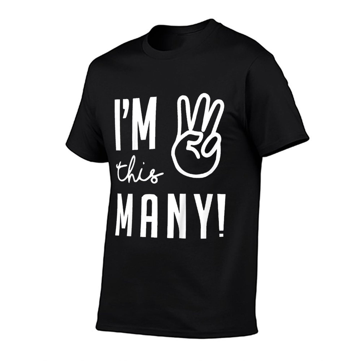 Kids I'm This Many 3 Years Old Funny I'm 3 Fingers Third Birthday Wrinkle-resistant T-Shirt