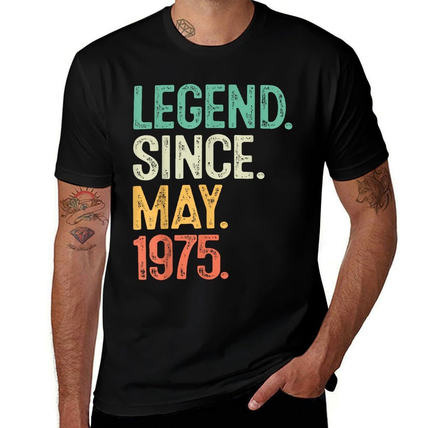 50 Years Old Gifts Legend May 1975 50th Birthday Men Women Breathable T-Shirt