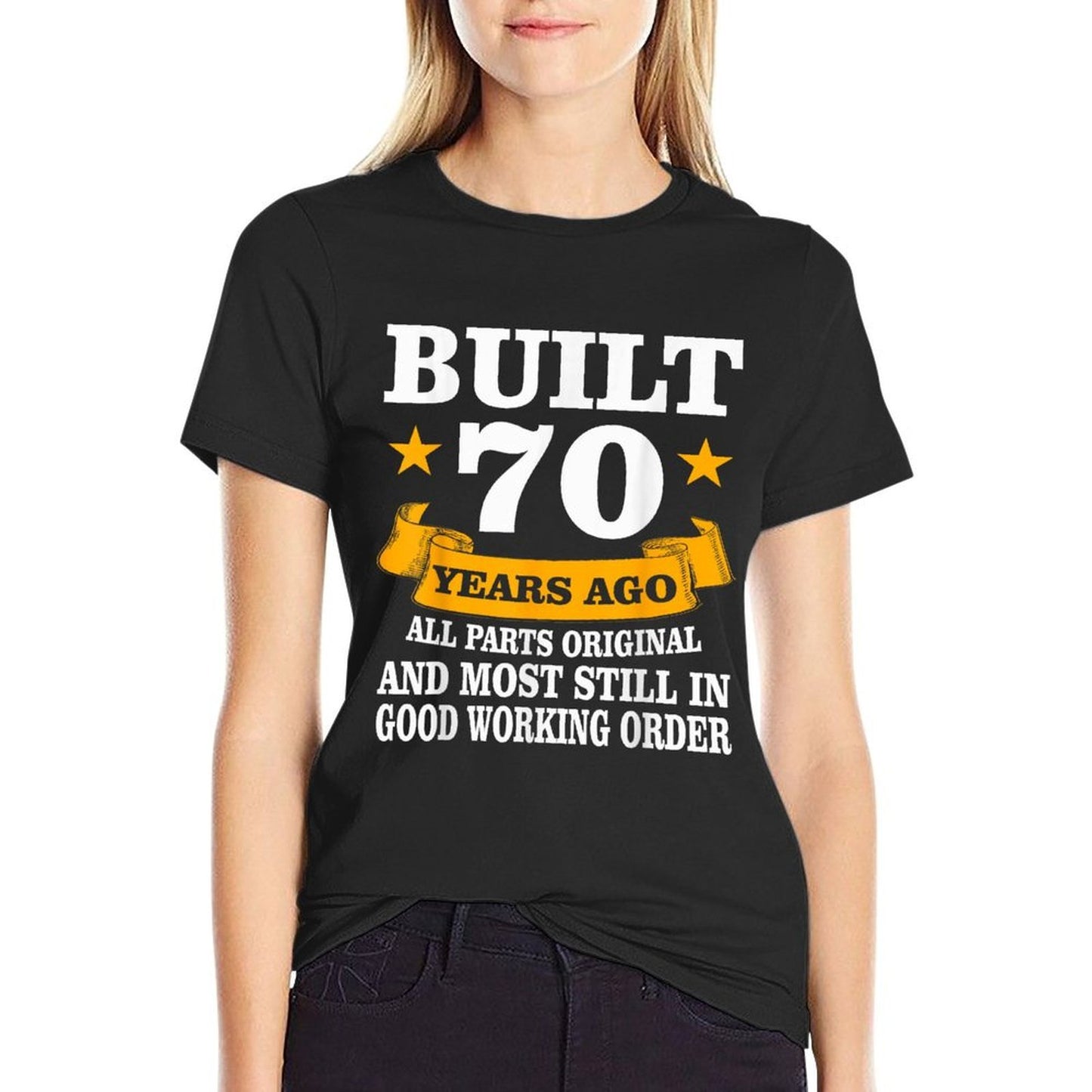 Vintage Built 70 Years Ago All Parts Original 70th Birthday Versatile T-Shirt