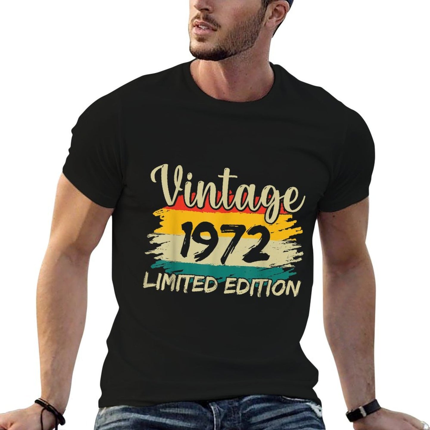 50 Year Old Vintage 1972 Limited Edition 50th Birthday High-quality Stitching T-Shirt
