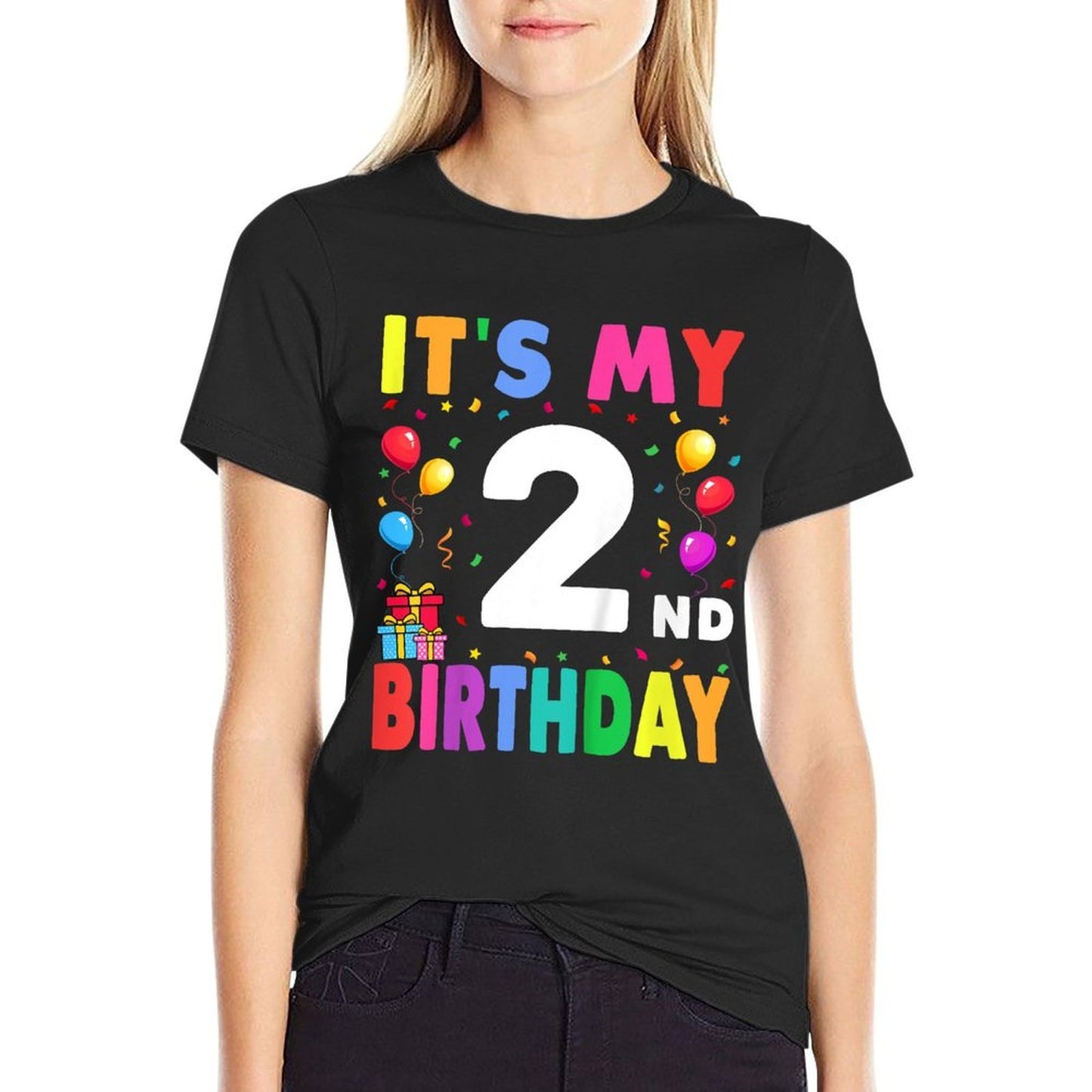 It's My 2nd Birthday 2 Two Happy Birthday Boys Or Girls Polyester Blend T-Shirt