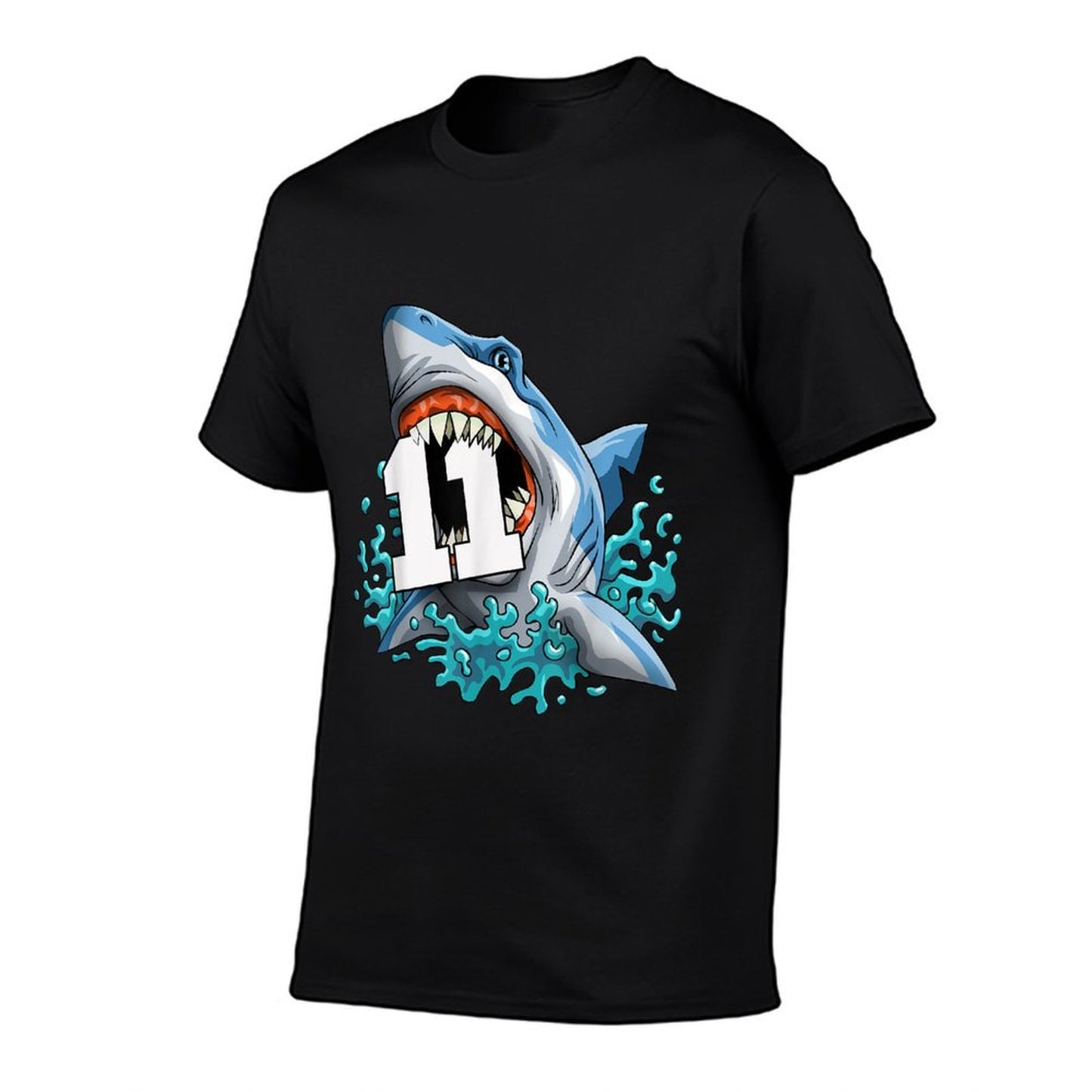 Kids Shark 11th Birthday Boy Funny Shark 11 Yrs Old Birthday Odor-resistant T-Shirt
