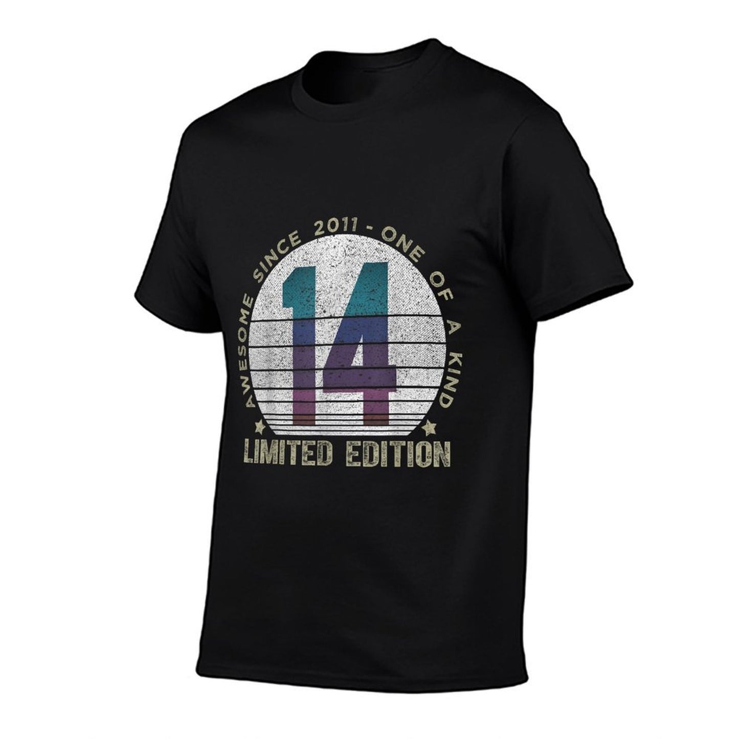14 Year Old Gifts Vintage 2011 Limited Edition 14th Birthday Oversized Silhouette T-Shirt