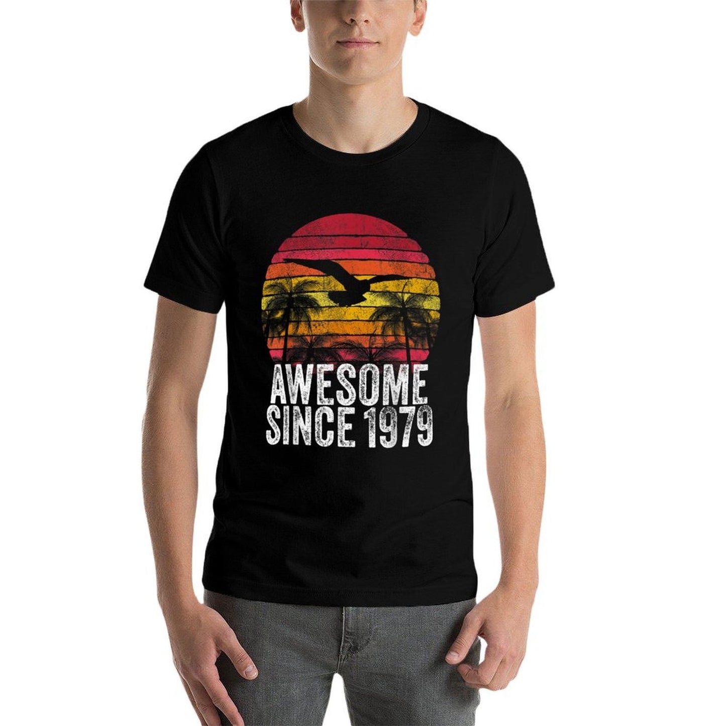 40th Birthday Gift Vintage 1979 Classic Men Women Sunset Versatile T-Shirt