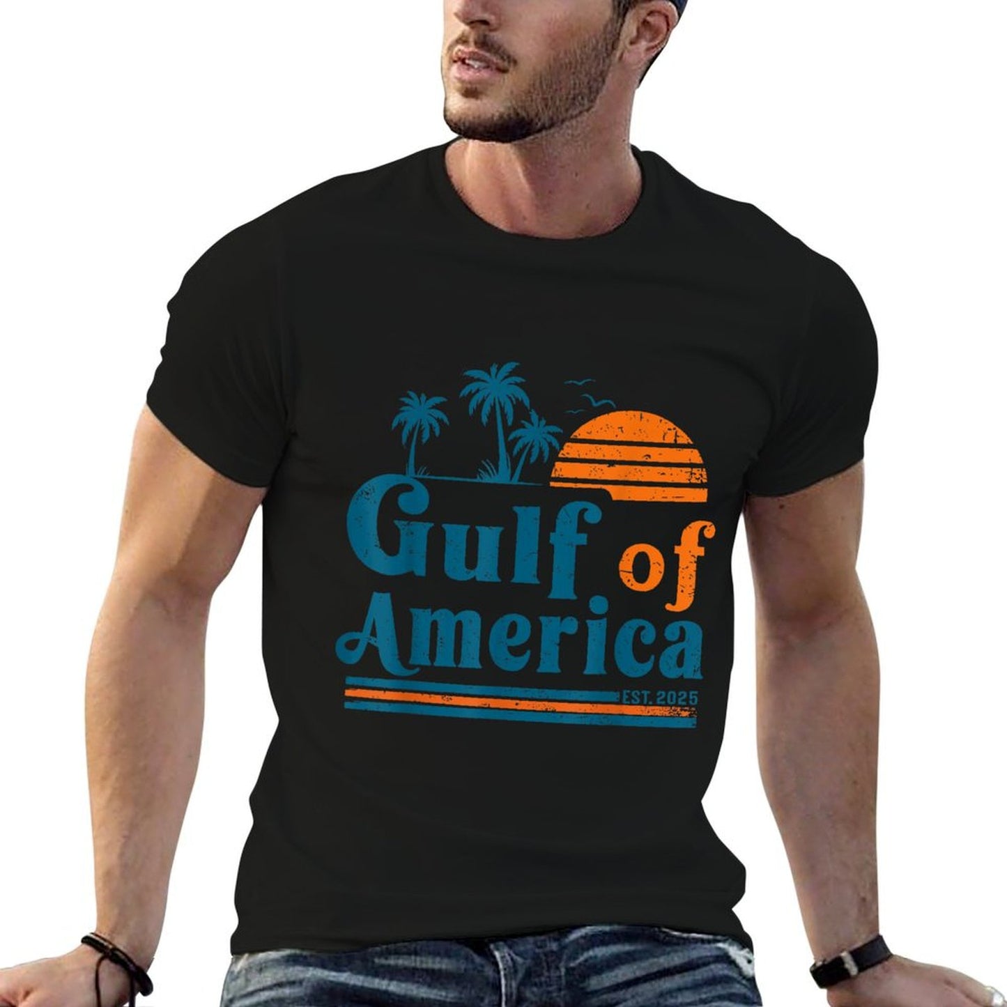 Retro Vintage Gulf Of US America 2025 American Gifts Durable T-Shirt
