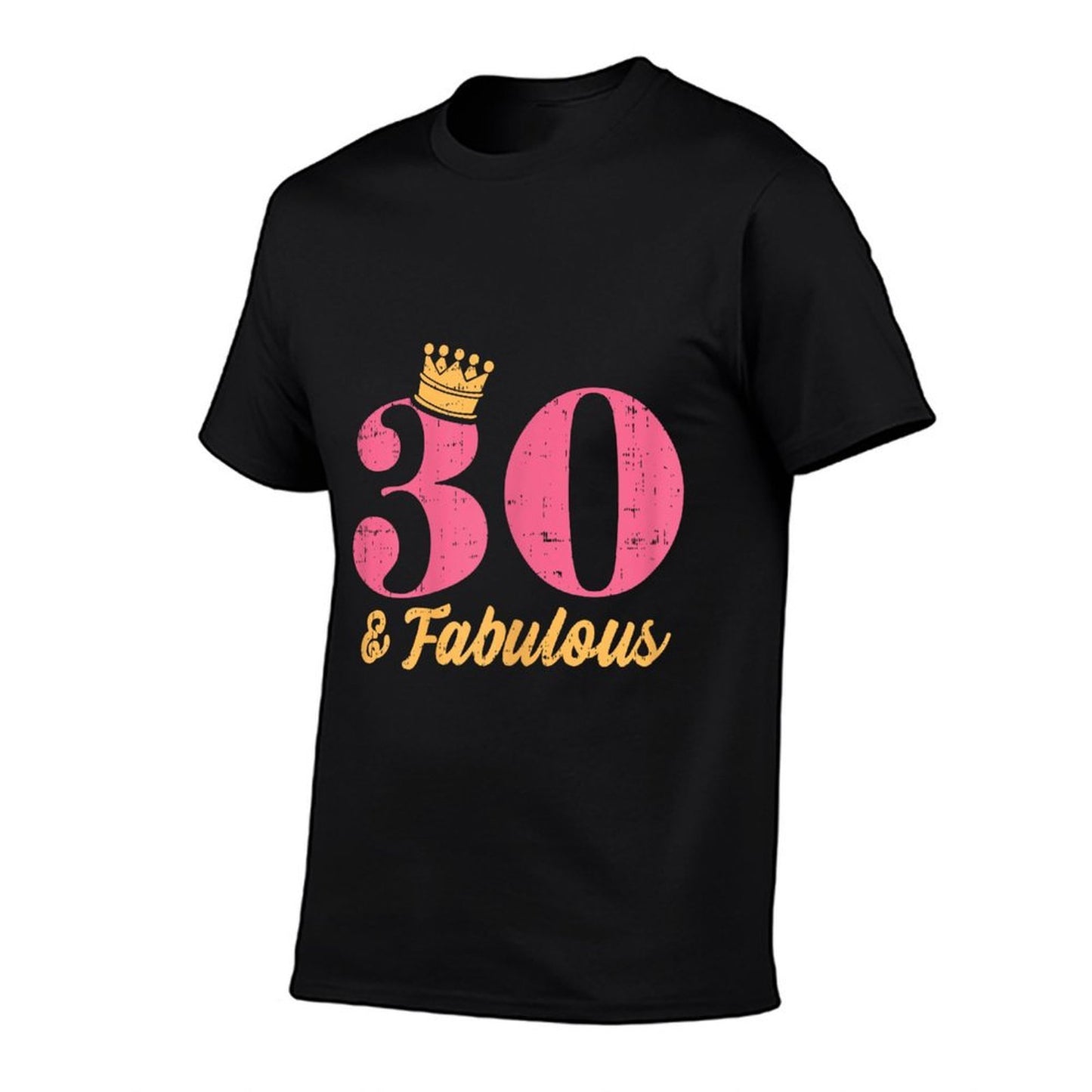 30 And Fabulous Crown Happy 30th Birthday 1991 Gift Women Ribbed Collar T-Shirt
