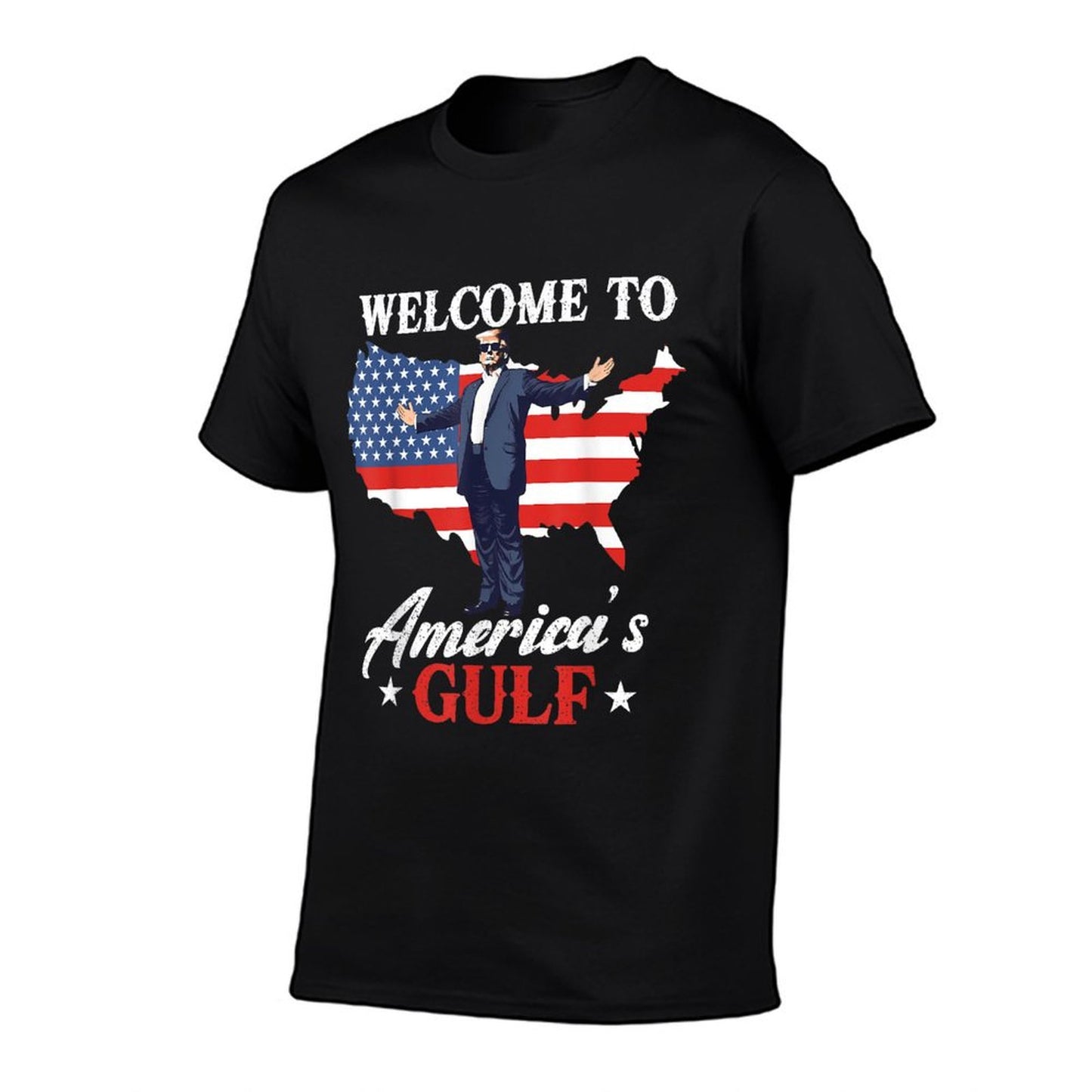 Gulf of USA America Funny USA Flag Relaxed-fit T-Shirt