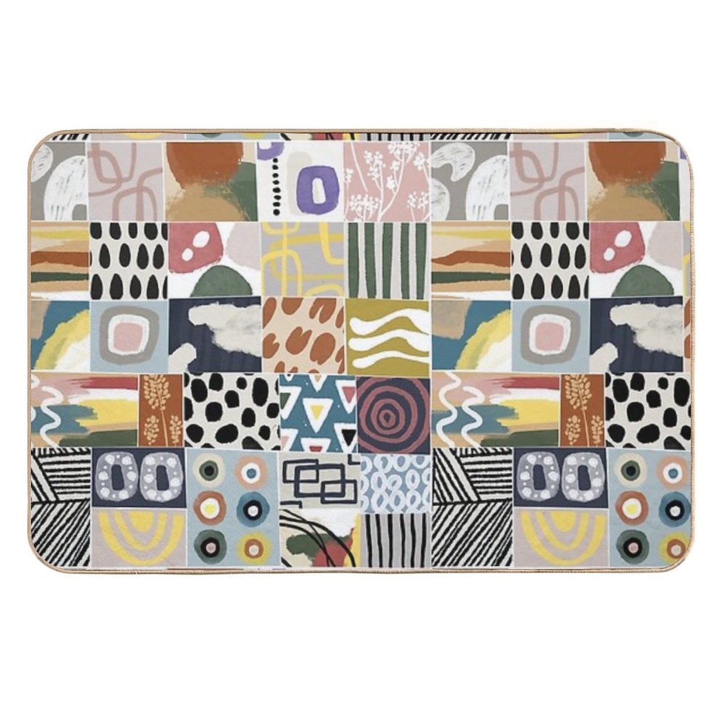 AFRICA, - Colorful Patches Odorless Bath Mat