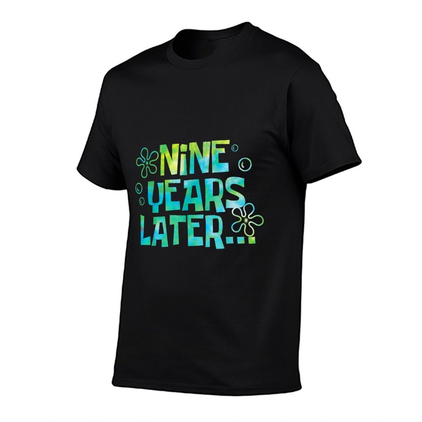 Nine Years Later Funny Meme 9 Year Old 9th Birthday Party Rolled Sleeves T-Shirt