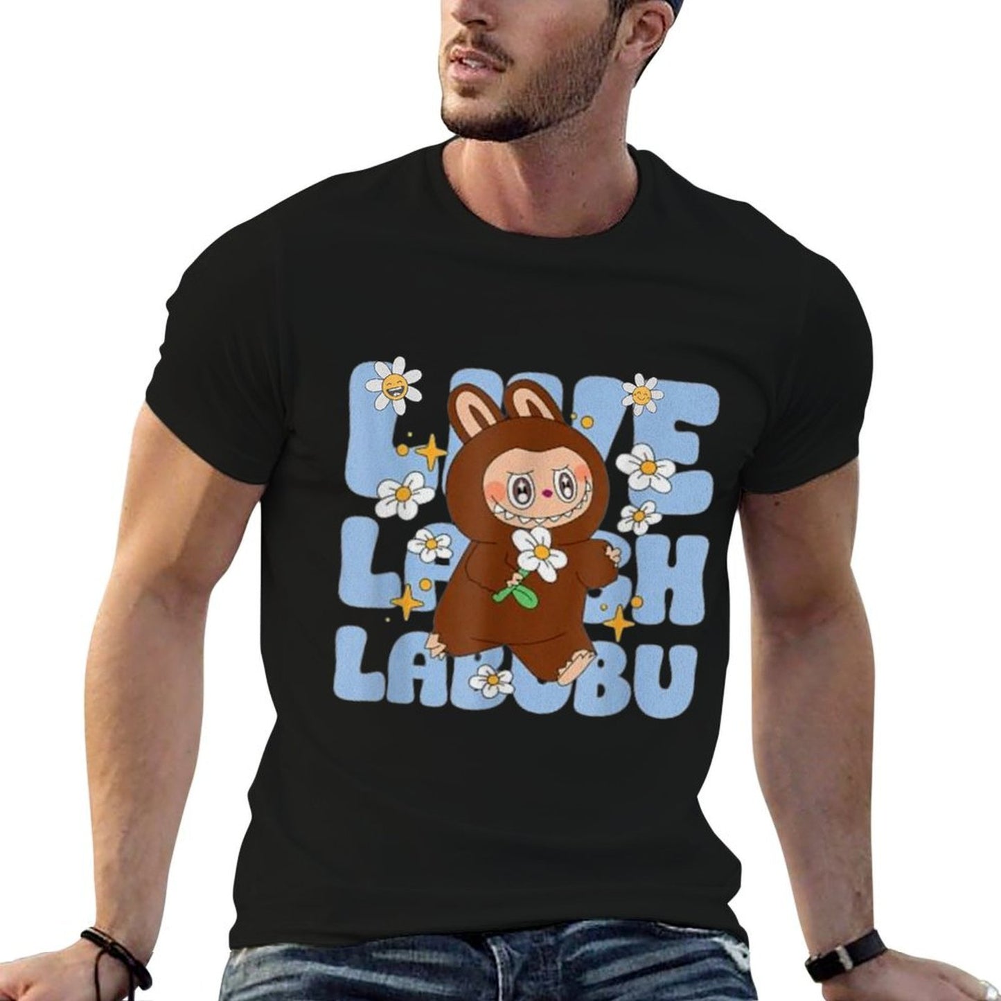 Cute Funny Live Laugh Labubu The Monsters Men Women Vintage-inspired T-Shirt
